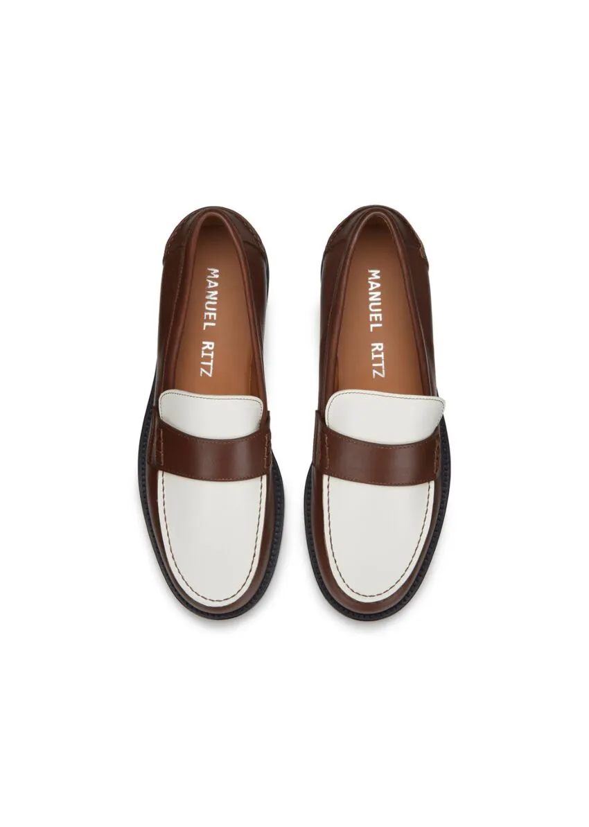 Manuel Ritz Mocassino in pelle bicolor