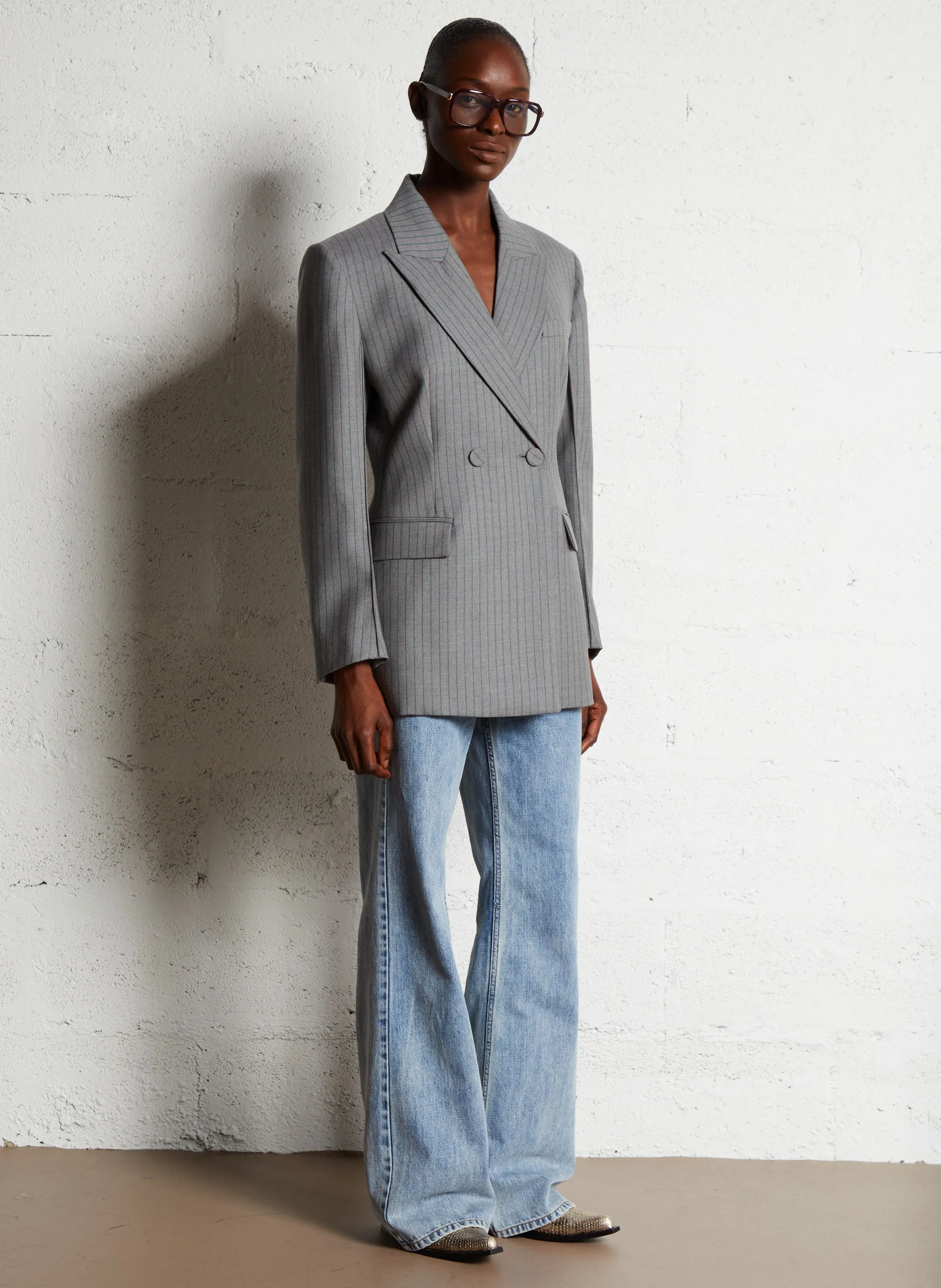  MARGAUX LONNBERG   TYLER - Jeans flare in cotone délavé | 