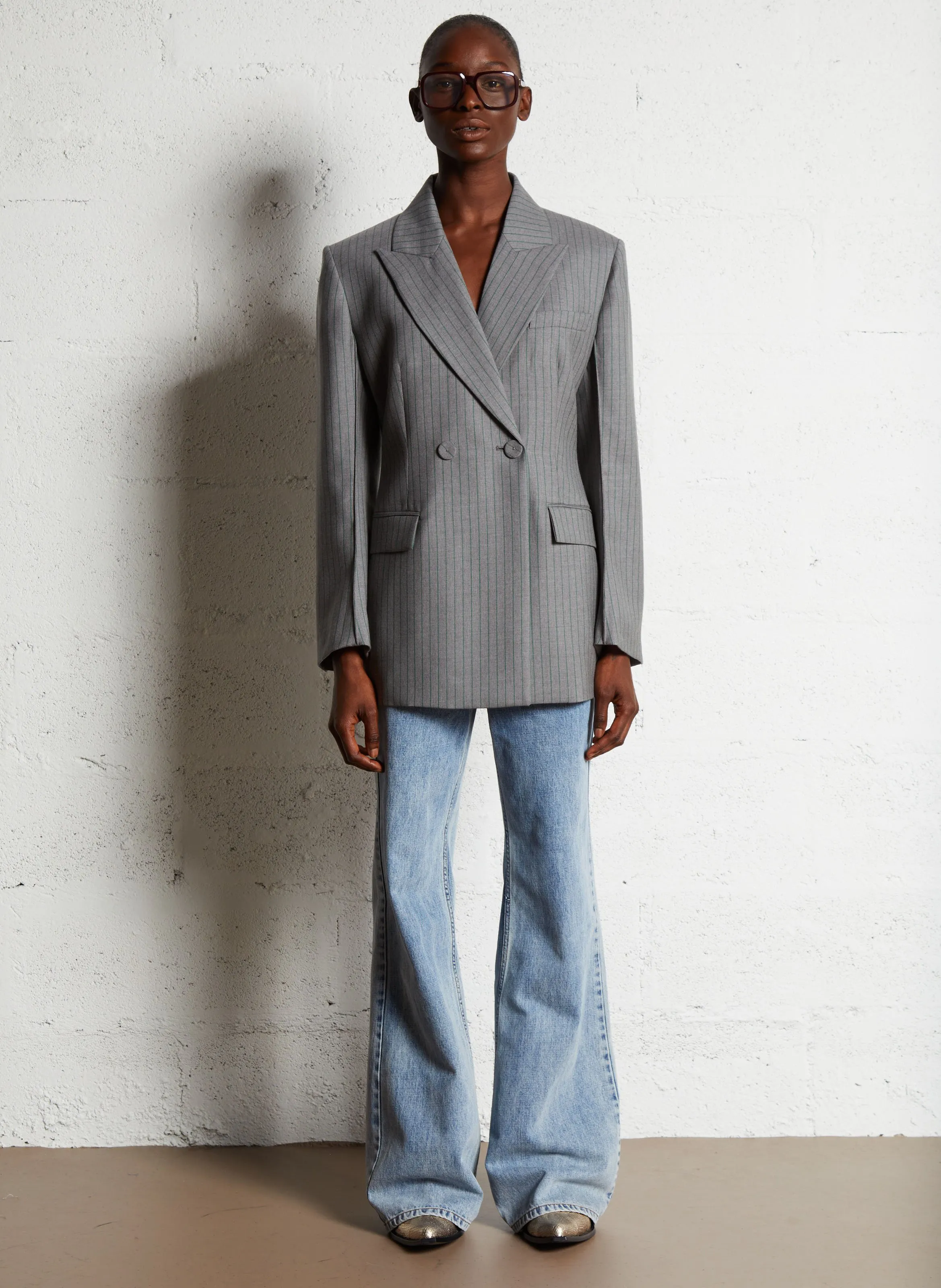  MARGAUX LONNBERG   TYLER - Jeans flare in cotone délavé | 