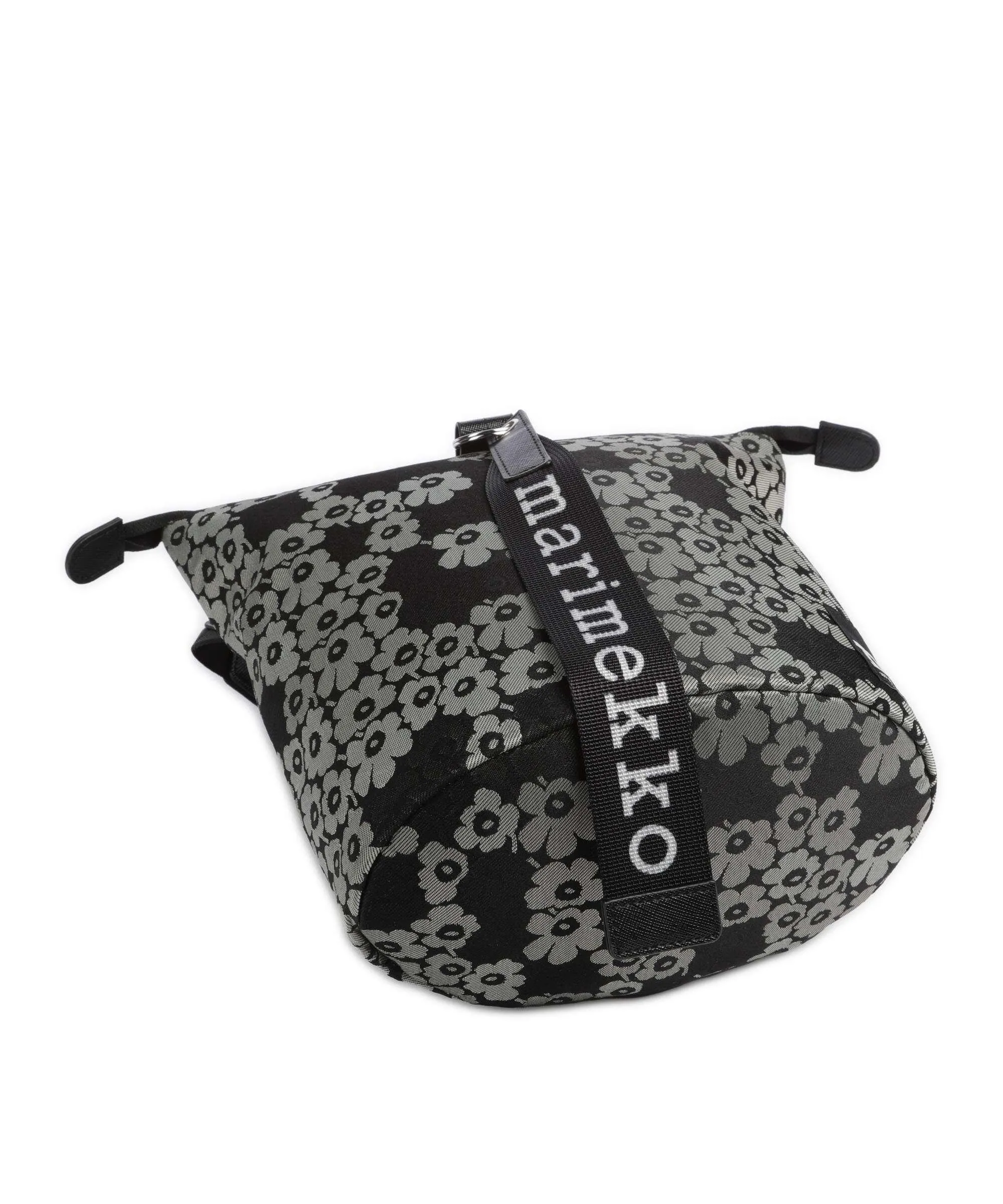 Marimekko Unikko Carry All Borsa a secchiello poliestere nero/verde  
