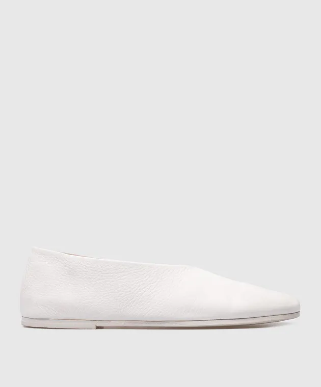Marsell Ballerine Coltellaccio in pelle bianca MW2105188