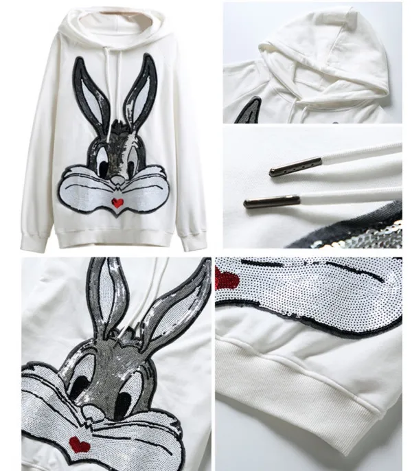 Maxi felpa Bugs Bunnie Pailettes