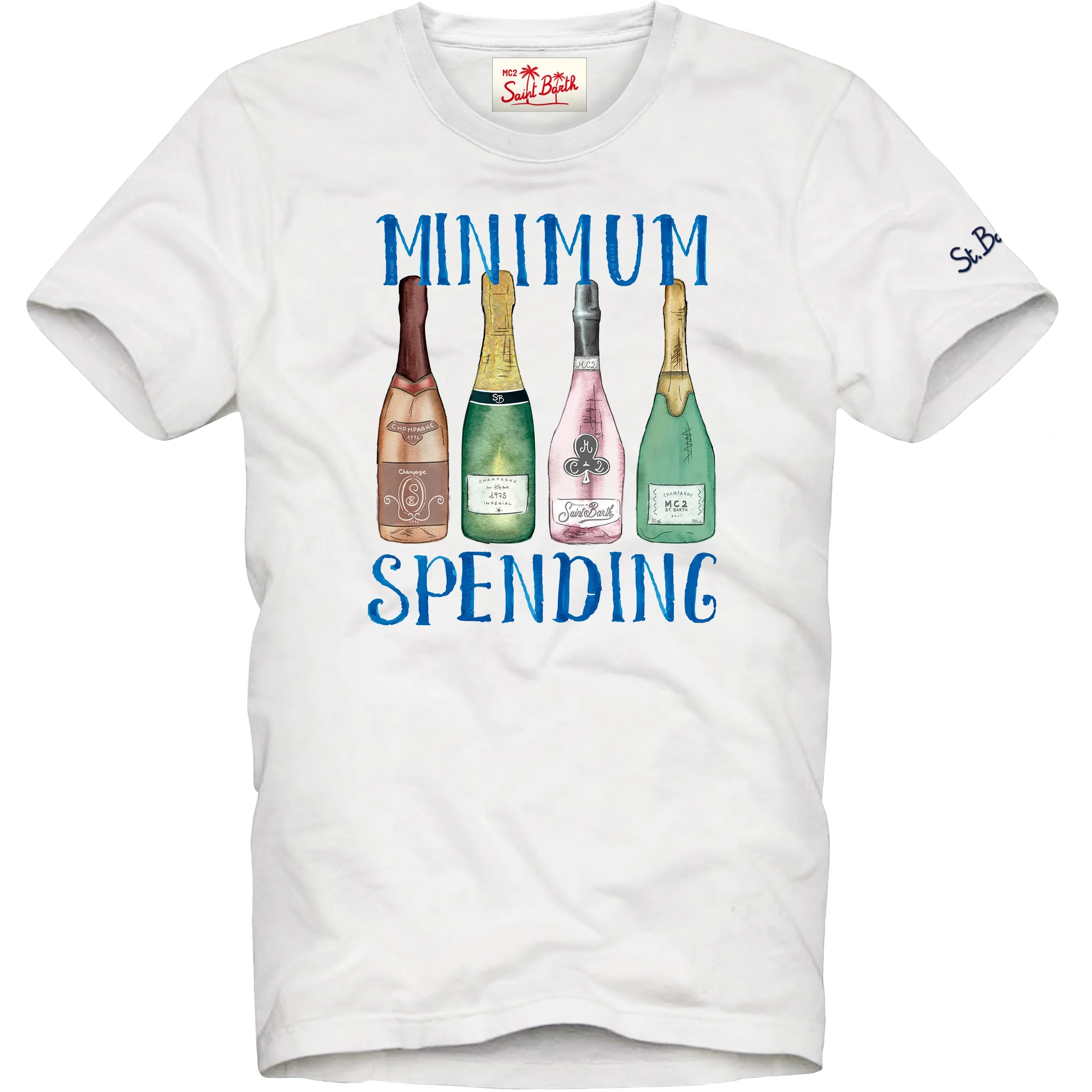 Mc2 Saint Barth T-Shirt with Print / White
