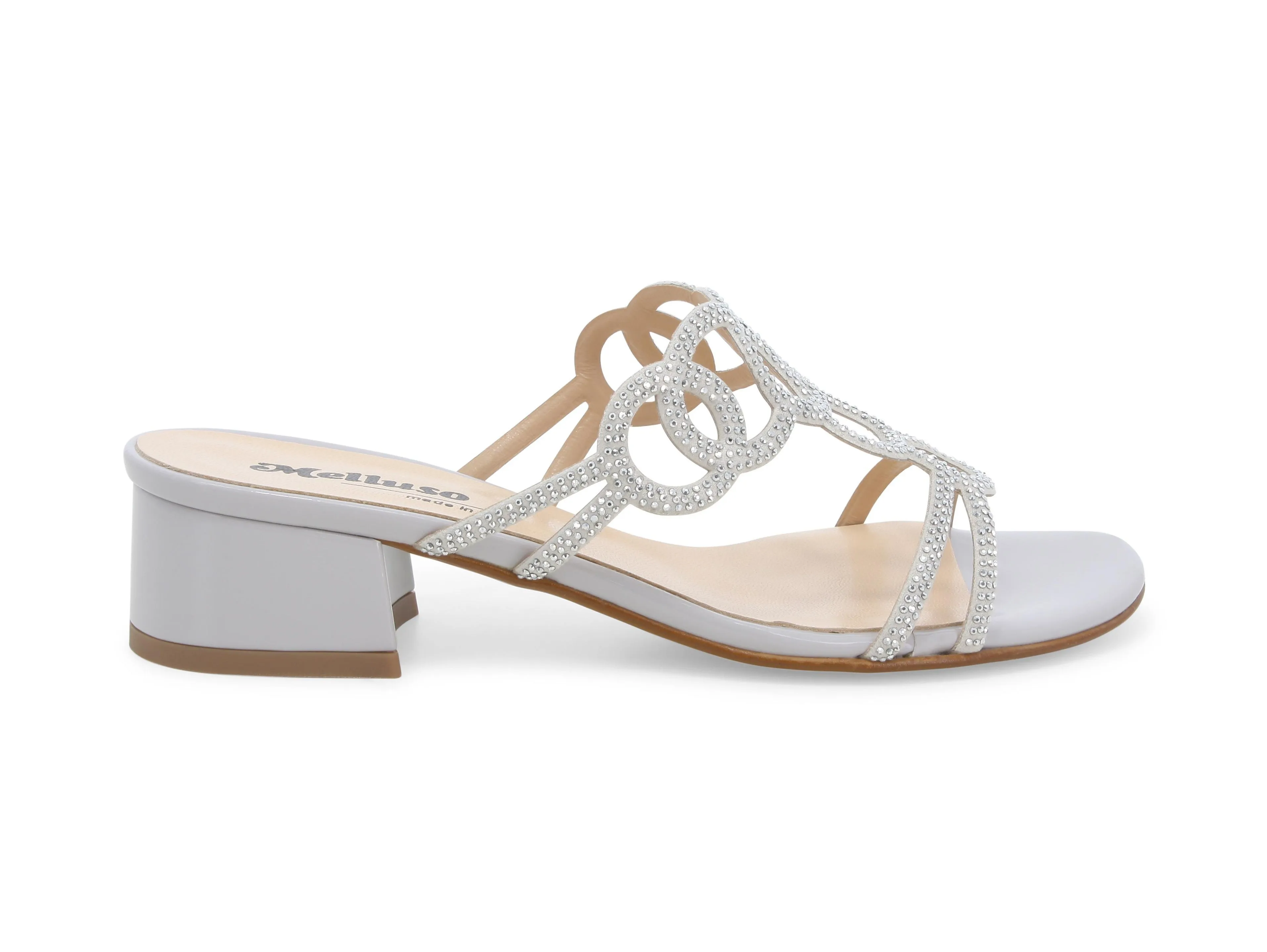 Melluso Ciabatte Eleganti Estive Tacco Basso Tomaia Microstrass