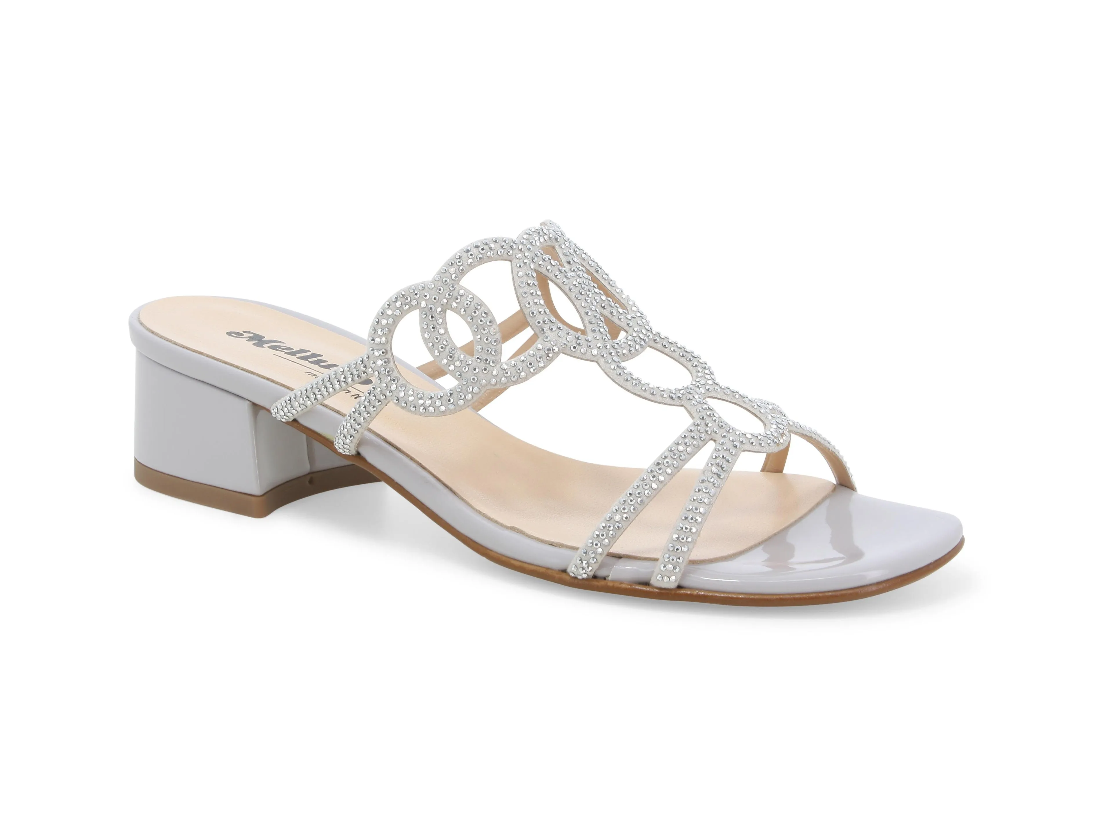 Melluso Ciabatte Eleganti Estive Tacco Basso Tomaia Microstrass