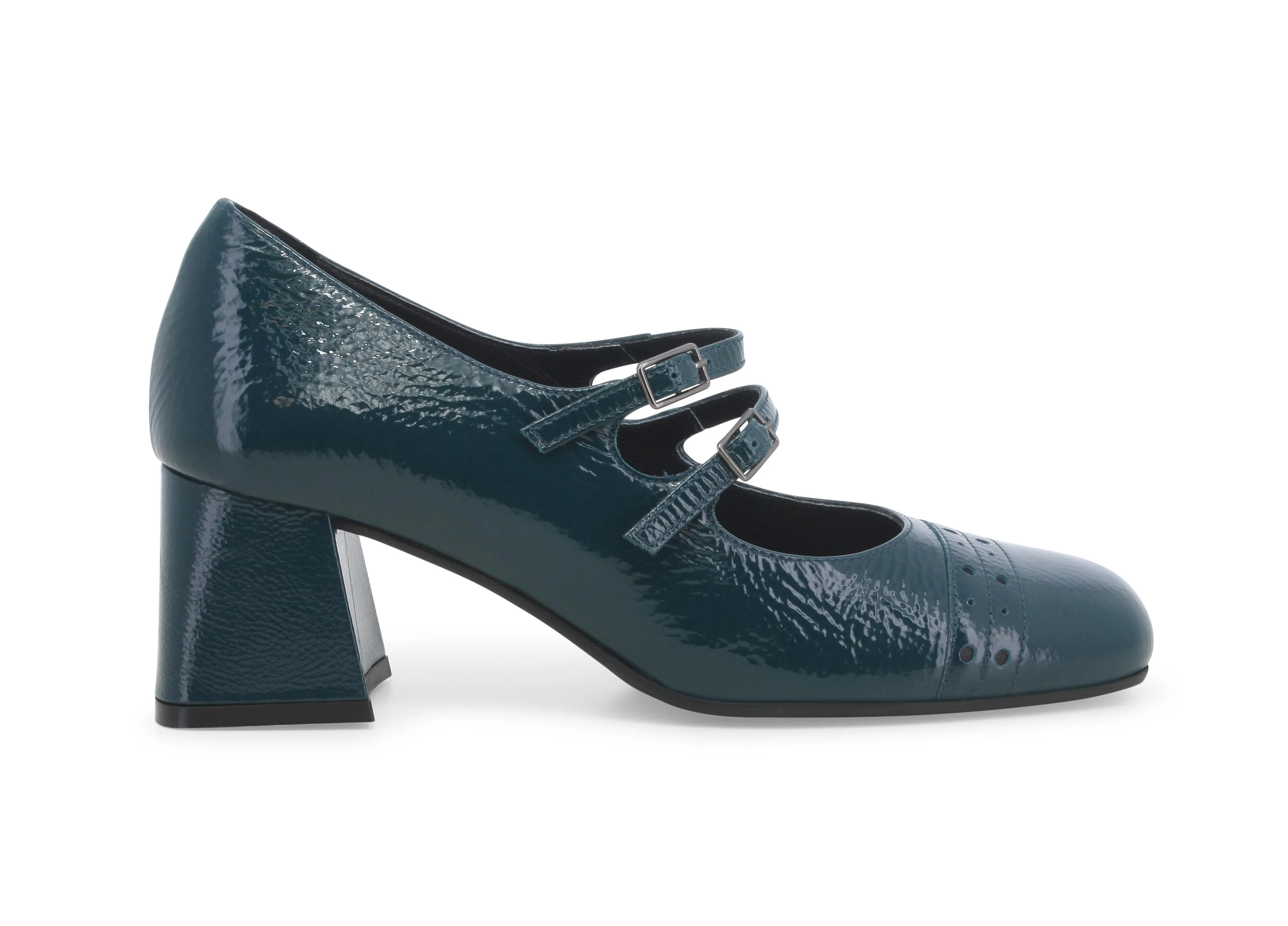 Melluso Decollete donna in vernice verde petrolio v5720w