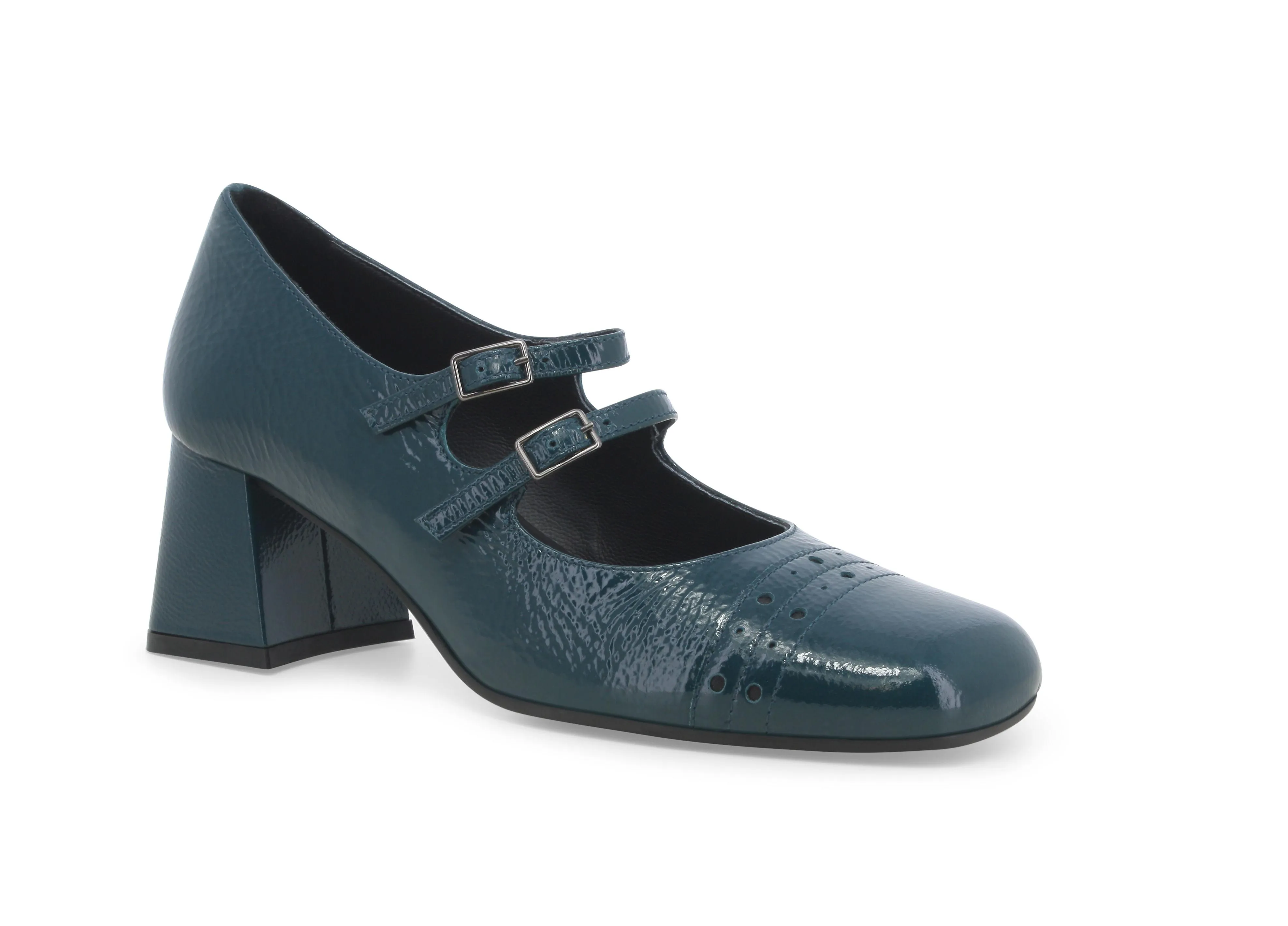 Melluso Decollete donna in vernice verde petrolio v5720w