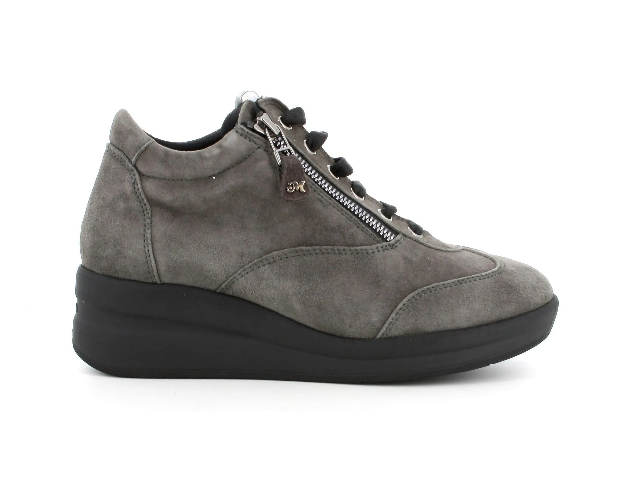 Melluso scarpe stringate in camoscio con zip