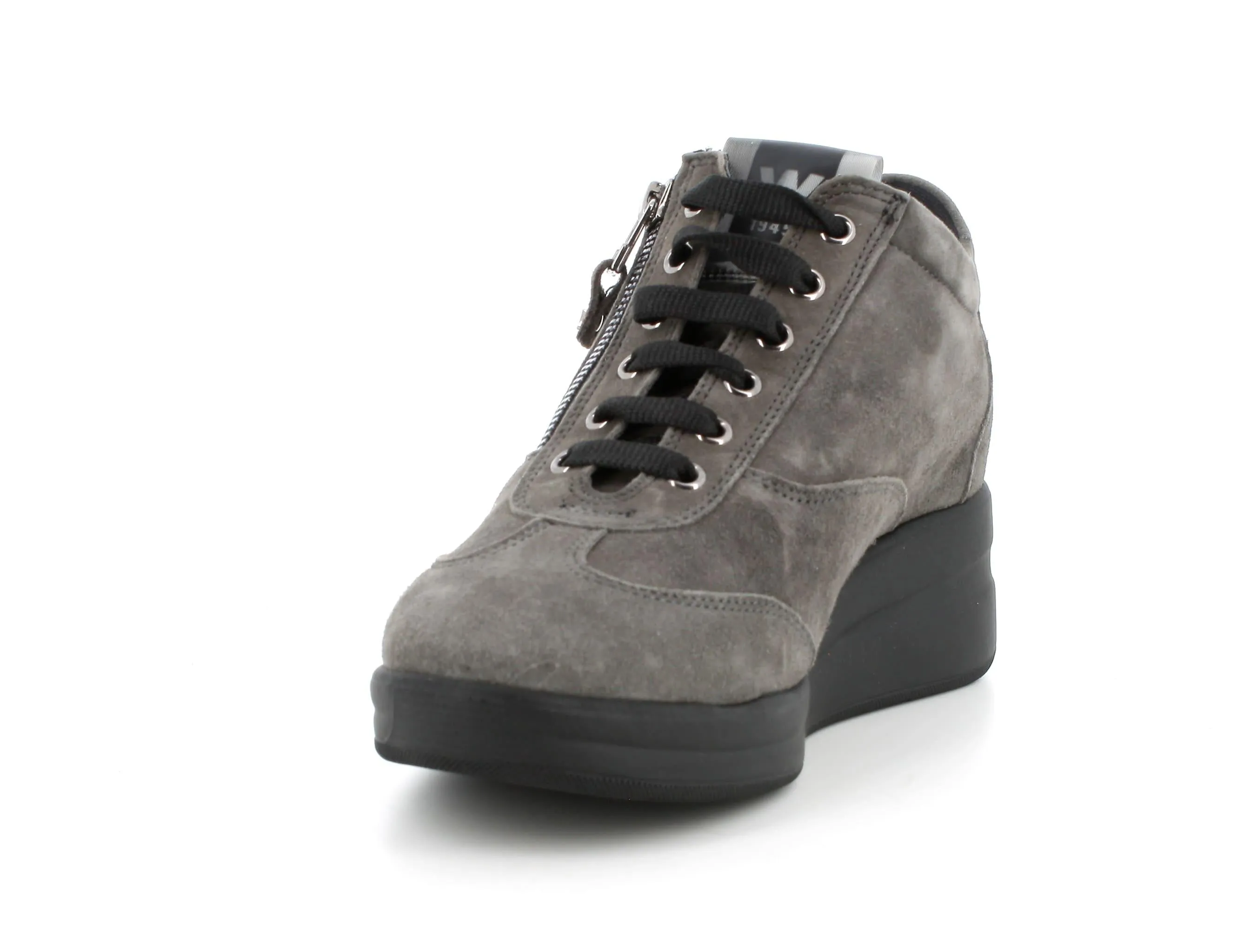 Melluso scarpe stringate in camoscio con zip
