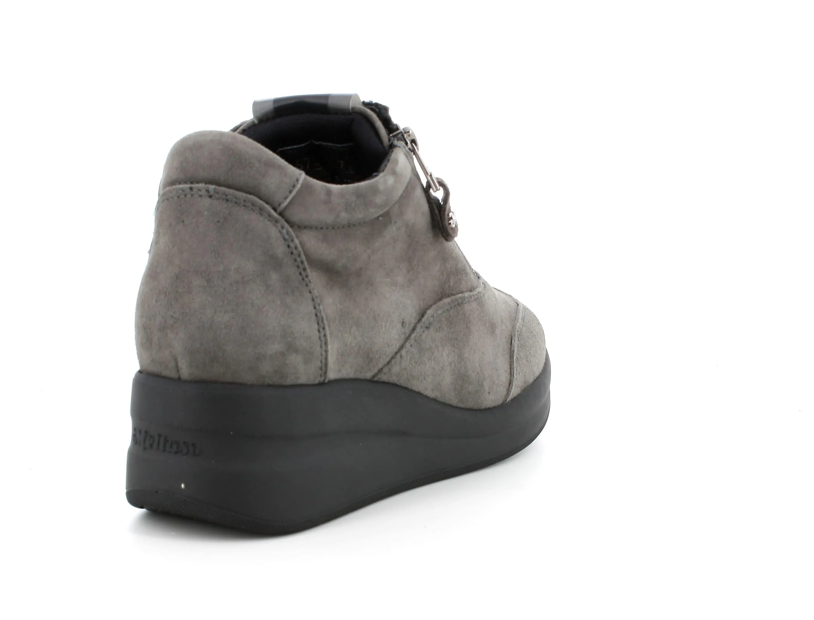 Melluso scarpe stringate in camoscio con zip