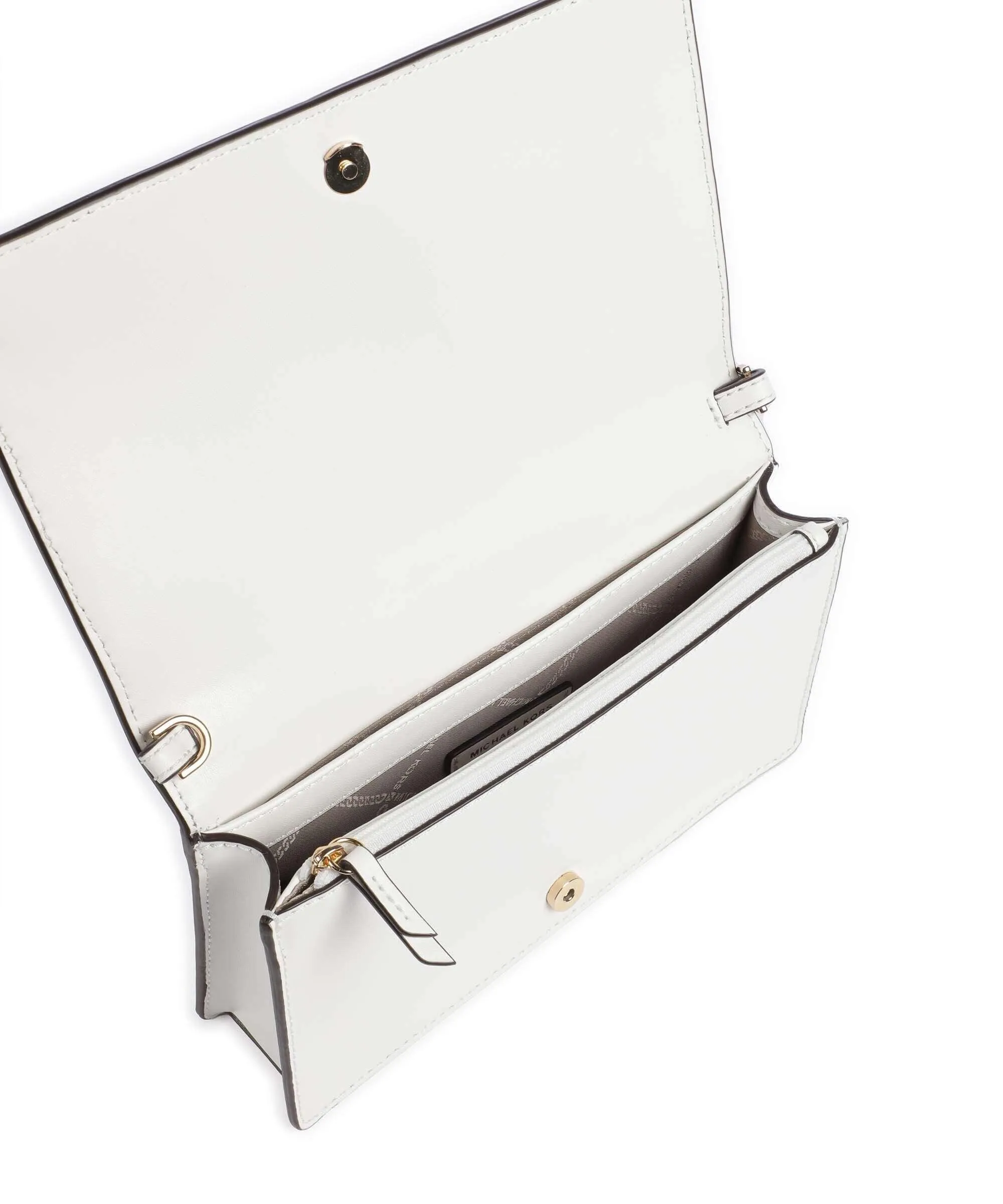  Michael Kors Jet Set Borsa a tracolla pelle di vacchetta finemente grana bianco  