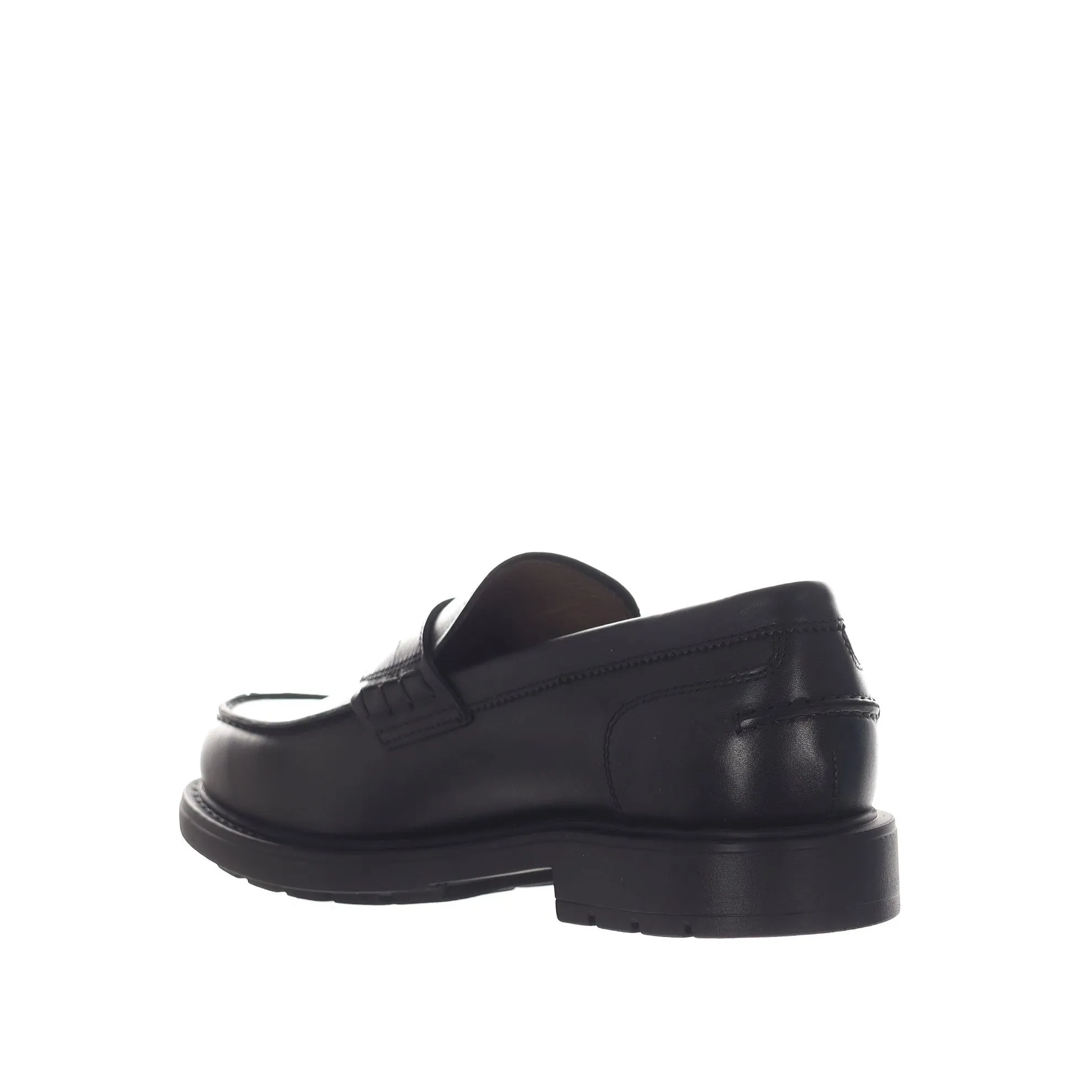 Mocassino con mascherina in pelle