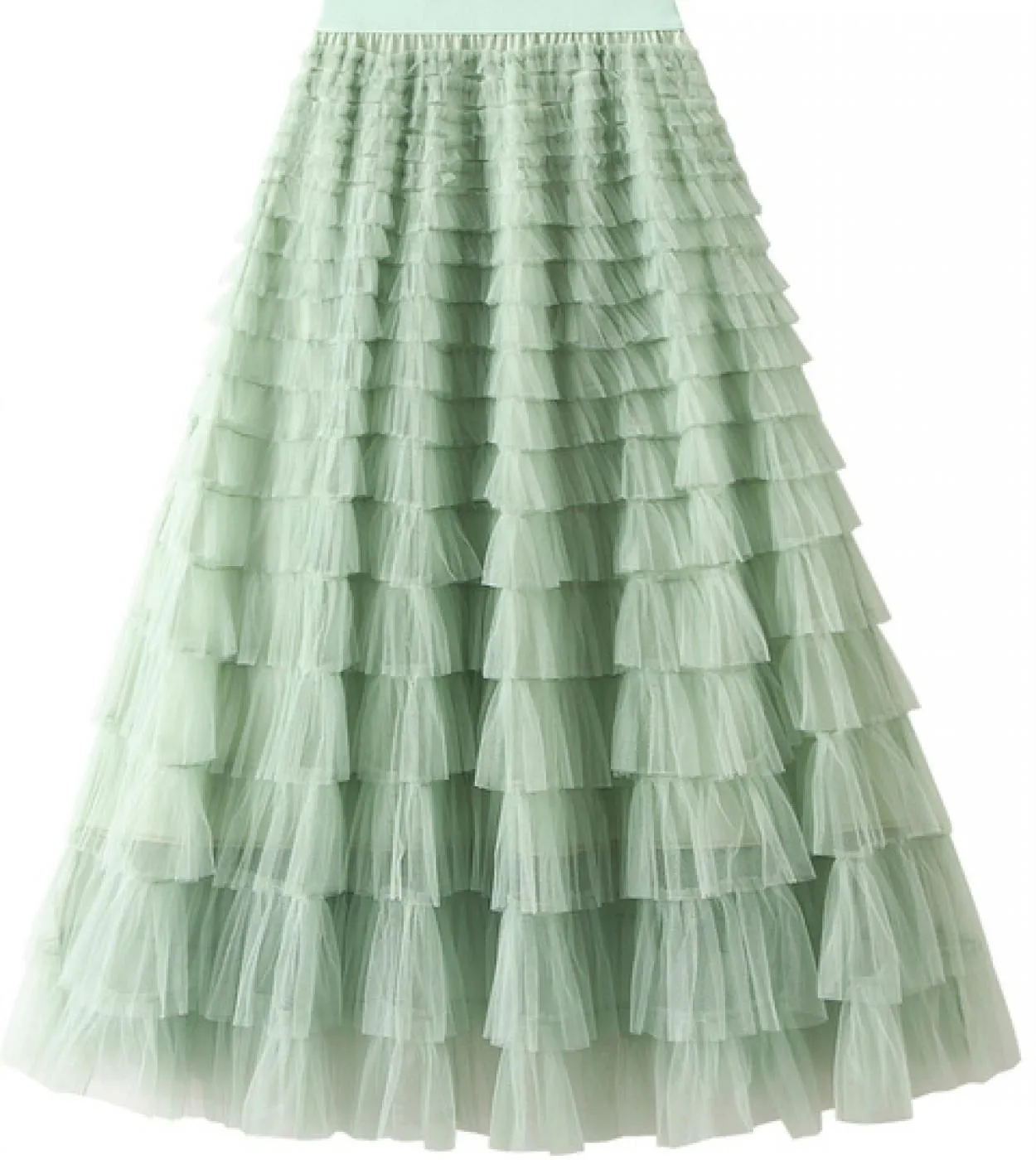 Moukyun Fashion Tutu Gonna in Tulle Donna Primavera Estate Nero Rosa Vita alta Eleganti gonne lunghe a pieghe Faldas femminili