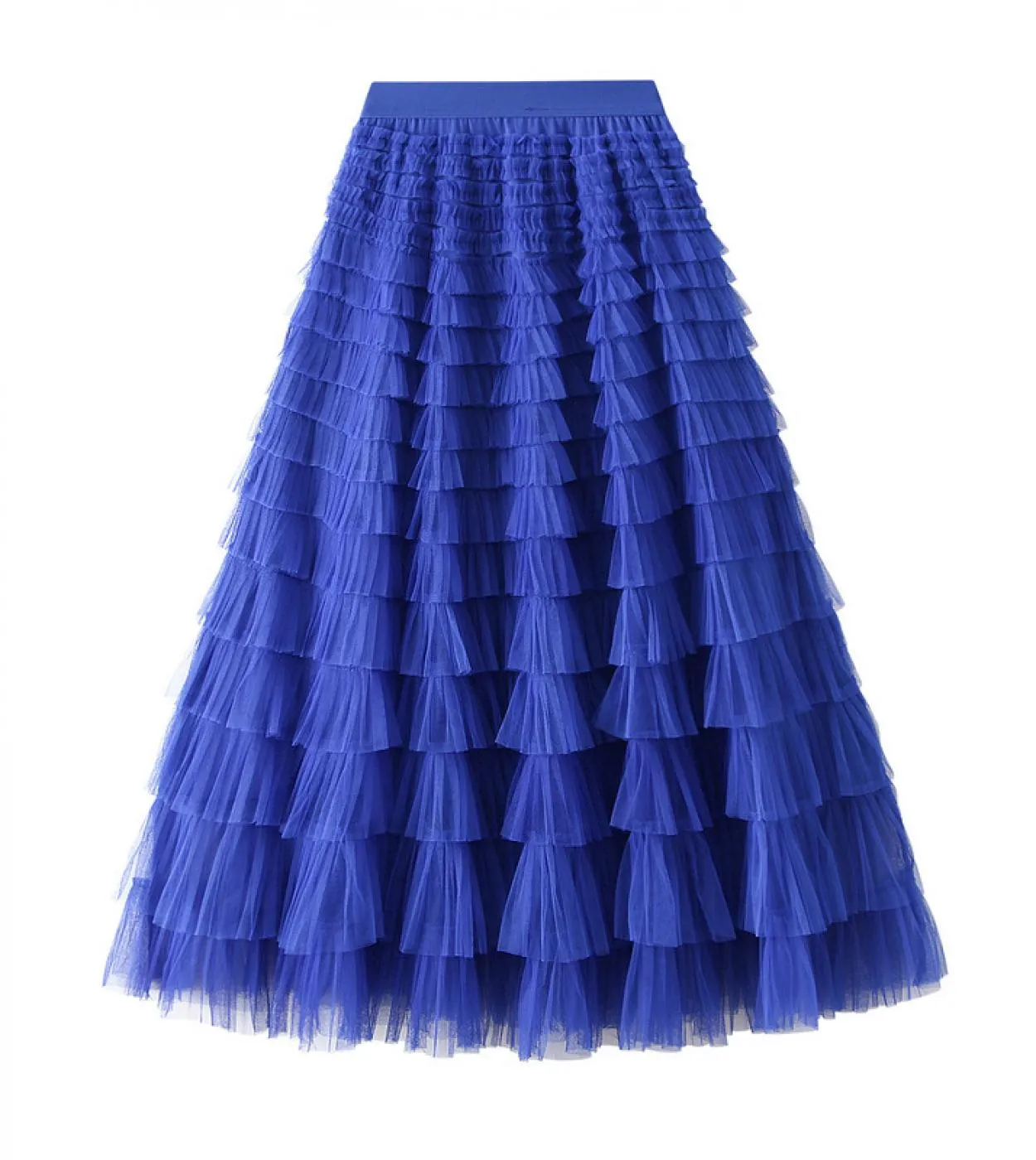 Moukyun Fashion Tutu Gonna in Tulle Donna Primavera Estate Nero Rosa Vita alta Eleganti gonne lunghe a pieghe Faldas femminili