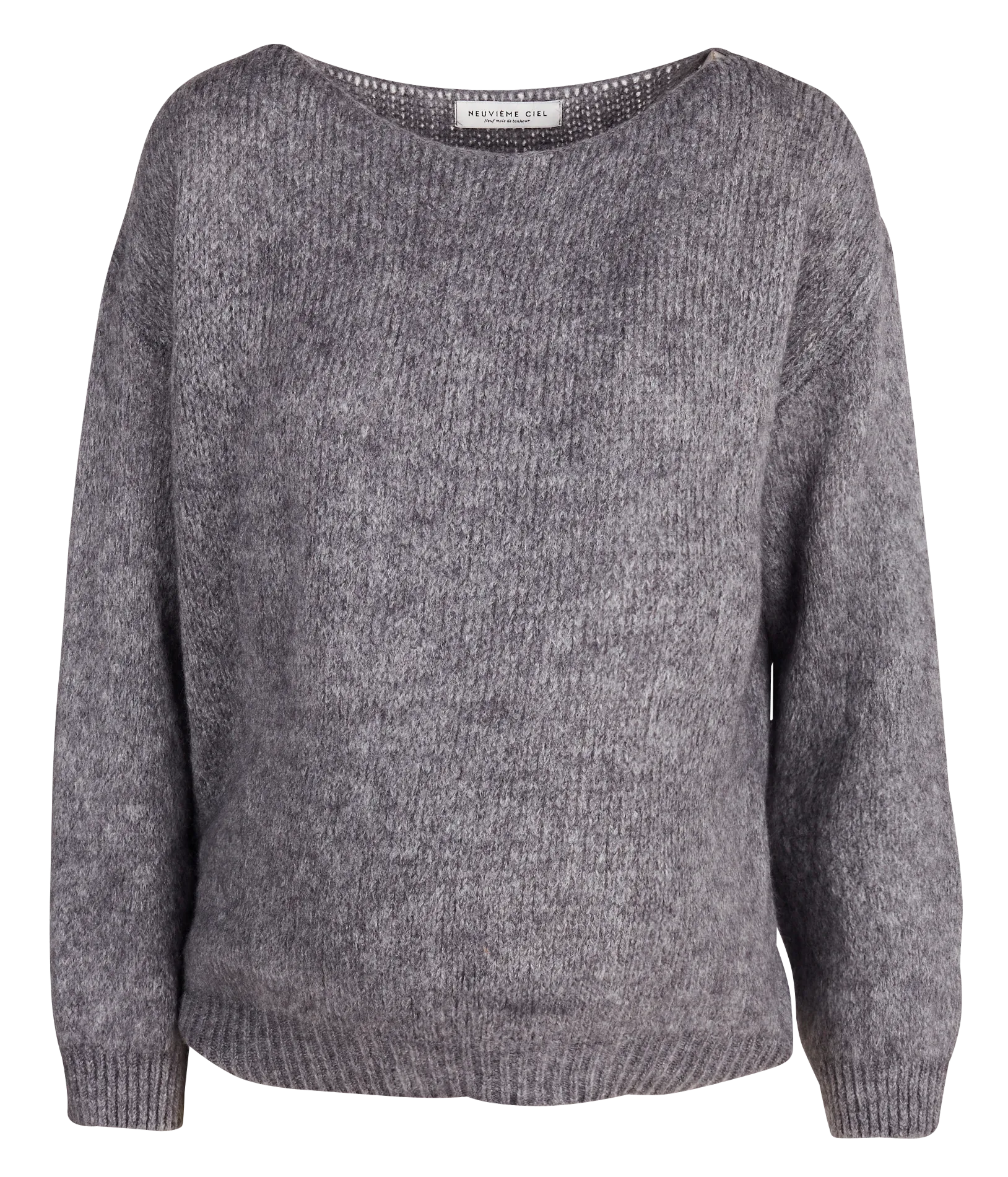  NEUVIEME CIEL   ST GERVAIS - Maglione scollo tondo ampio | Grigio