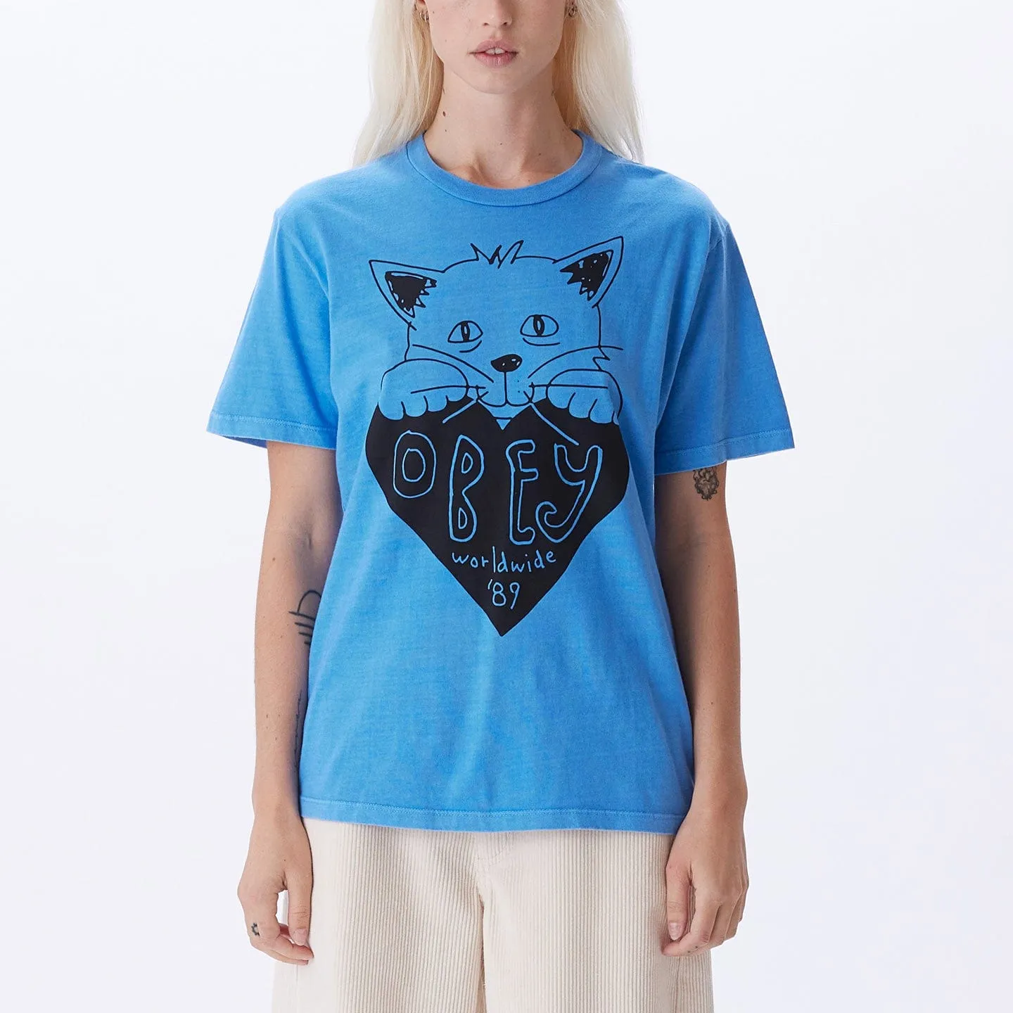 OBEY KITTY HEART PIGMENT CHOICE BOX TEE