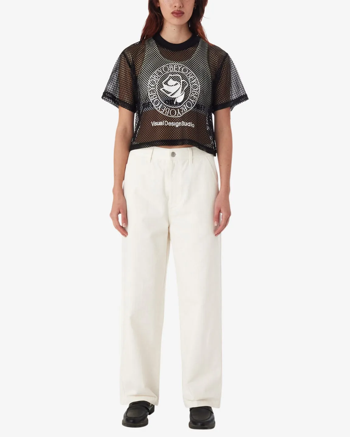 Obey Rose Mesh Top