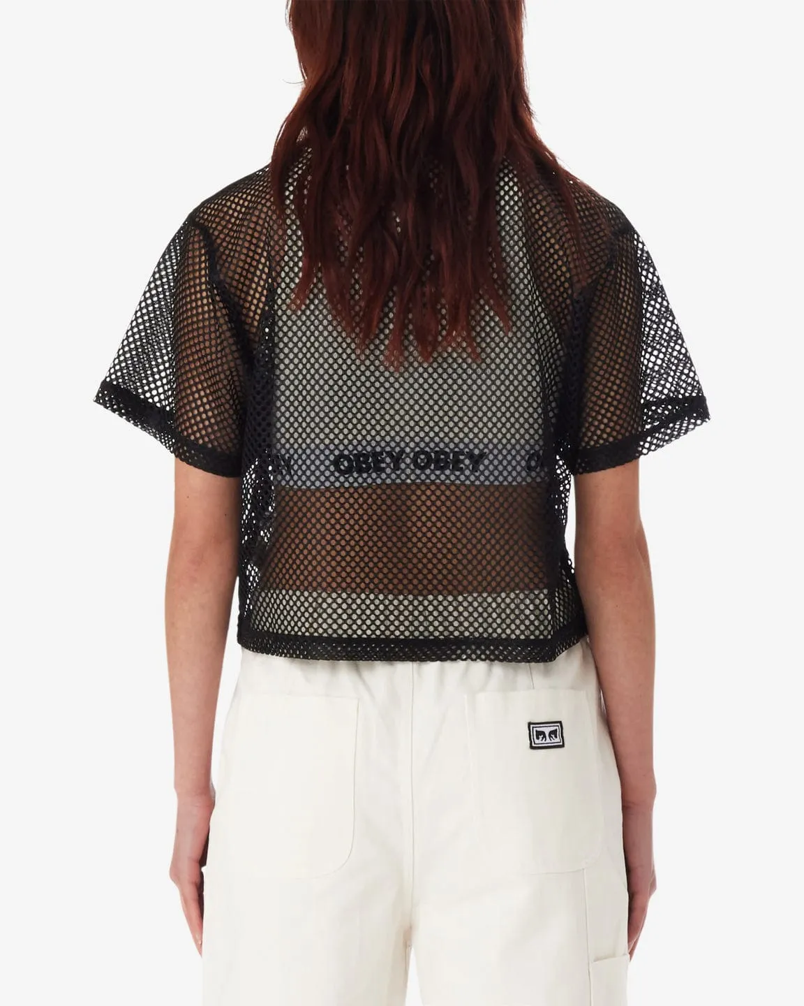 Obey Rose Mesh Top
