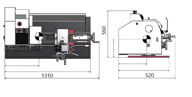 OPTIMUM 050OP0355 Tornio per il fai da te con regolazione continua del numero di giri 400V, potenza motore 1,1 kW, altezza punte
