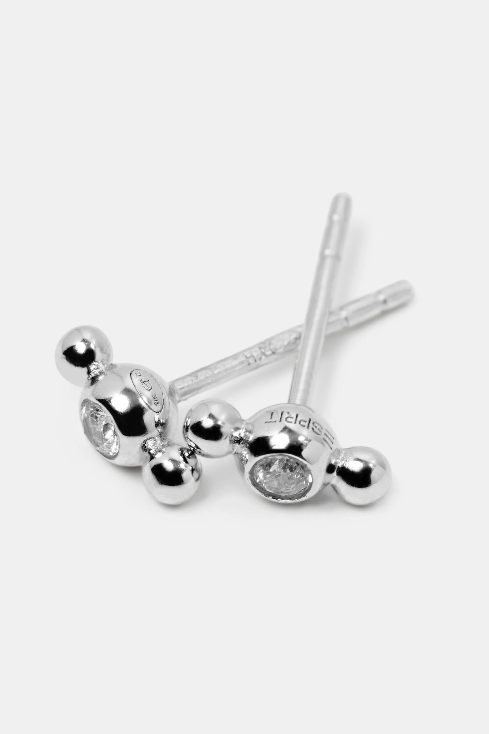Orecchini a perno in argento sterling con zirconi