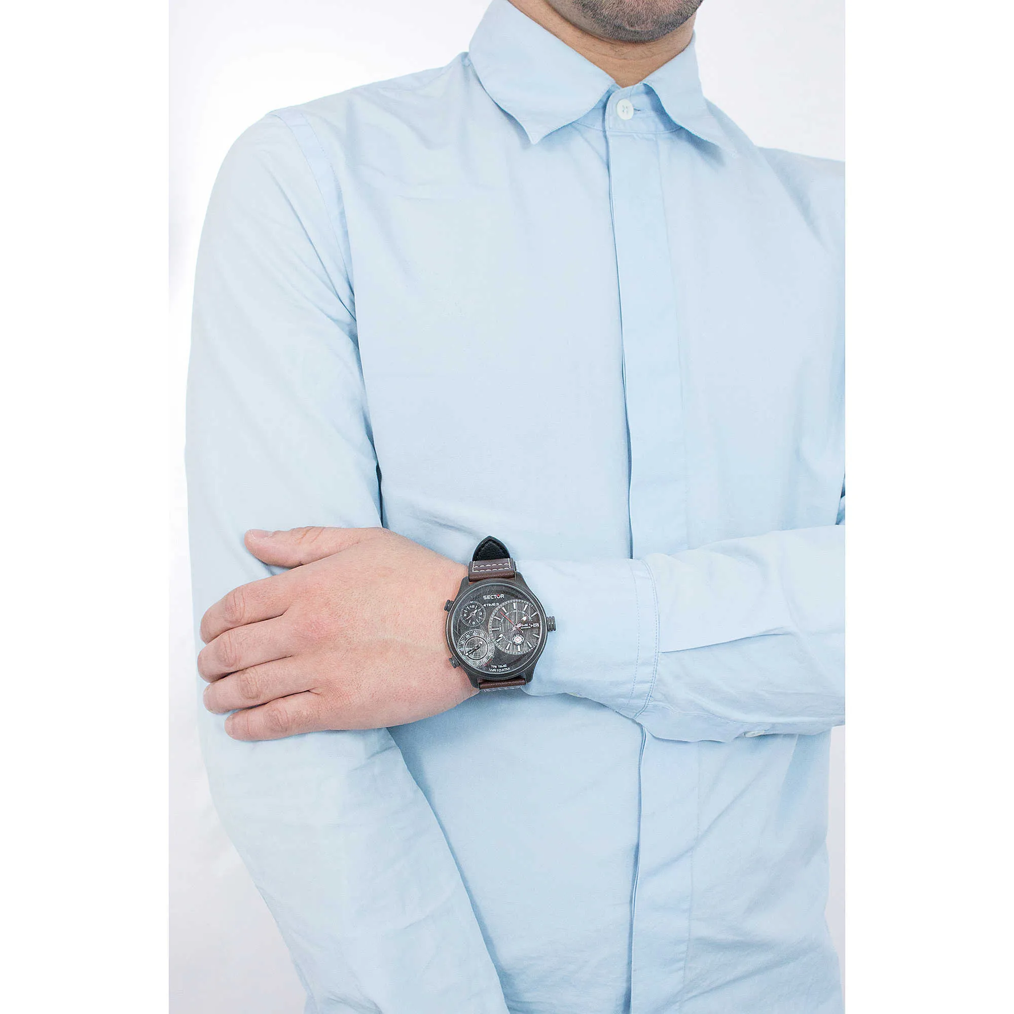 orologio Sector Traveller Acciaio / pelle