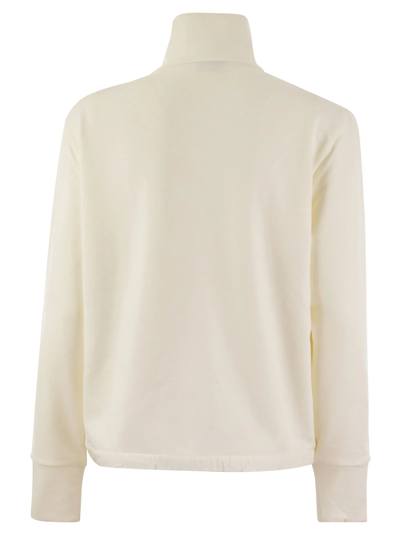 Padded sweatshirt with tennis-style logo