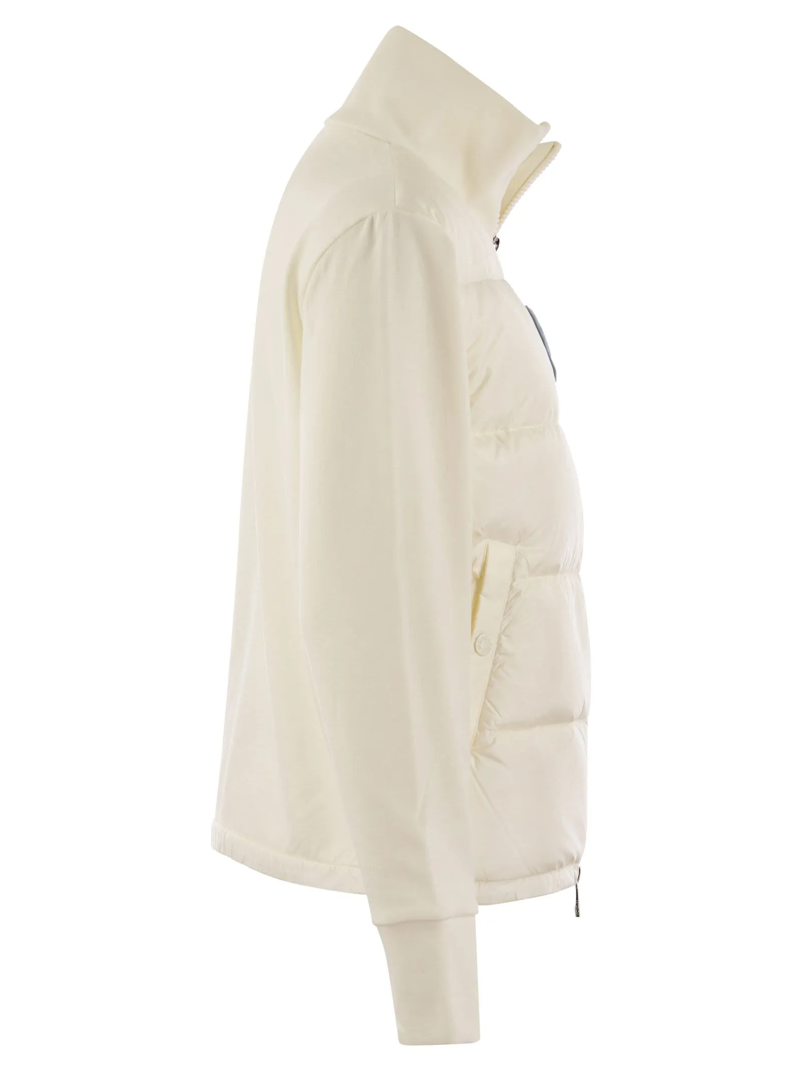 Padded sweatshirt with tennis-style logo