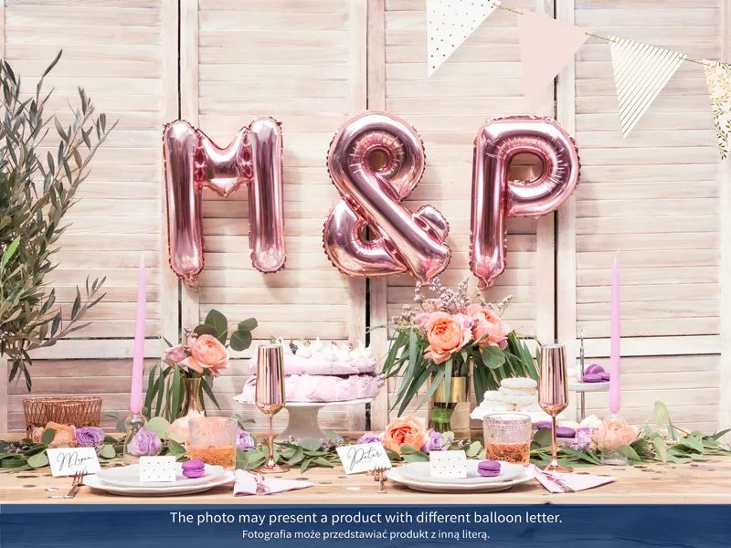 Palloncino lettera S oro rosa 35 cm