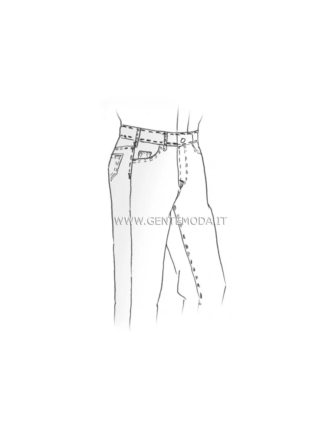 Pantalone 5 tasche jeans Denim Mod Vittorio