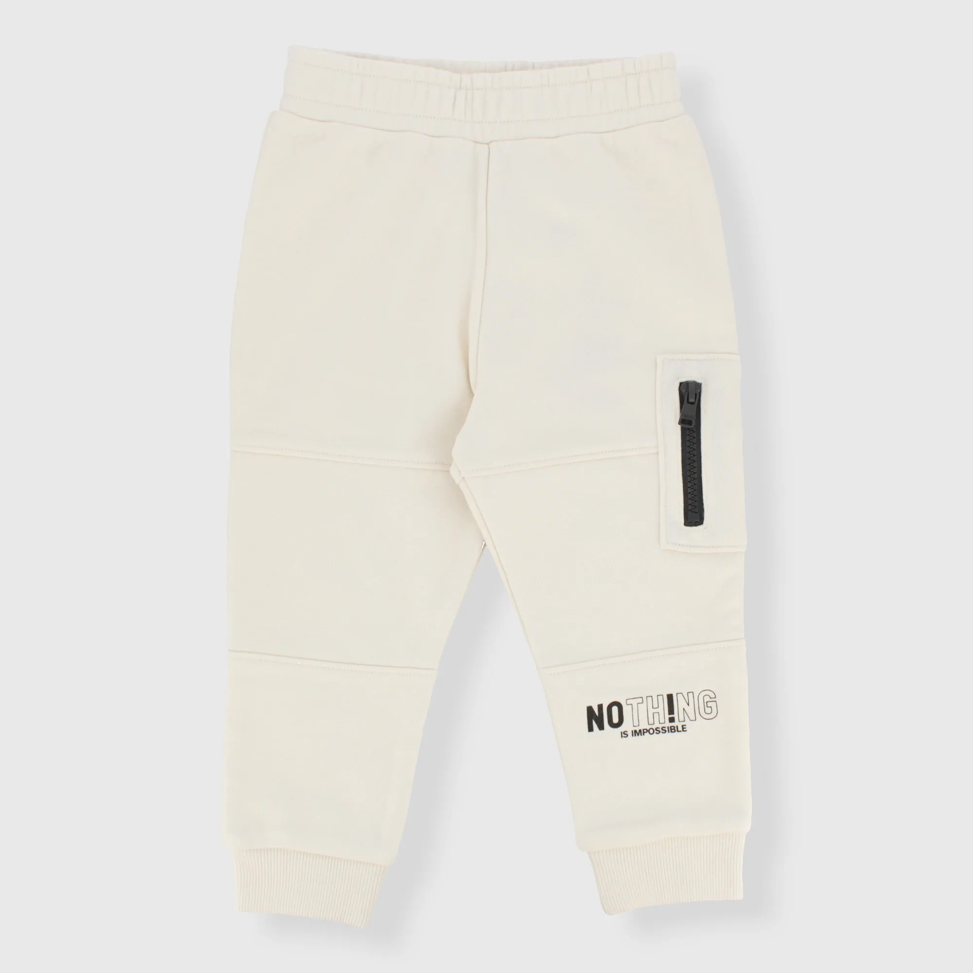 Pantalone in felpa da bambino, BIANCO            