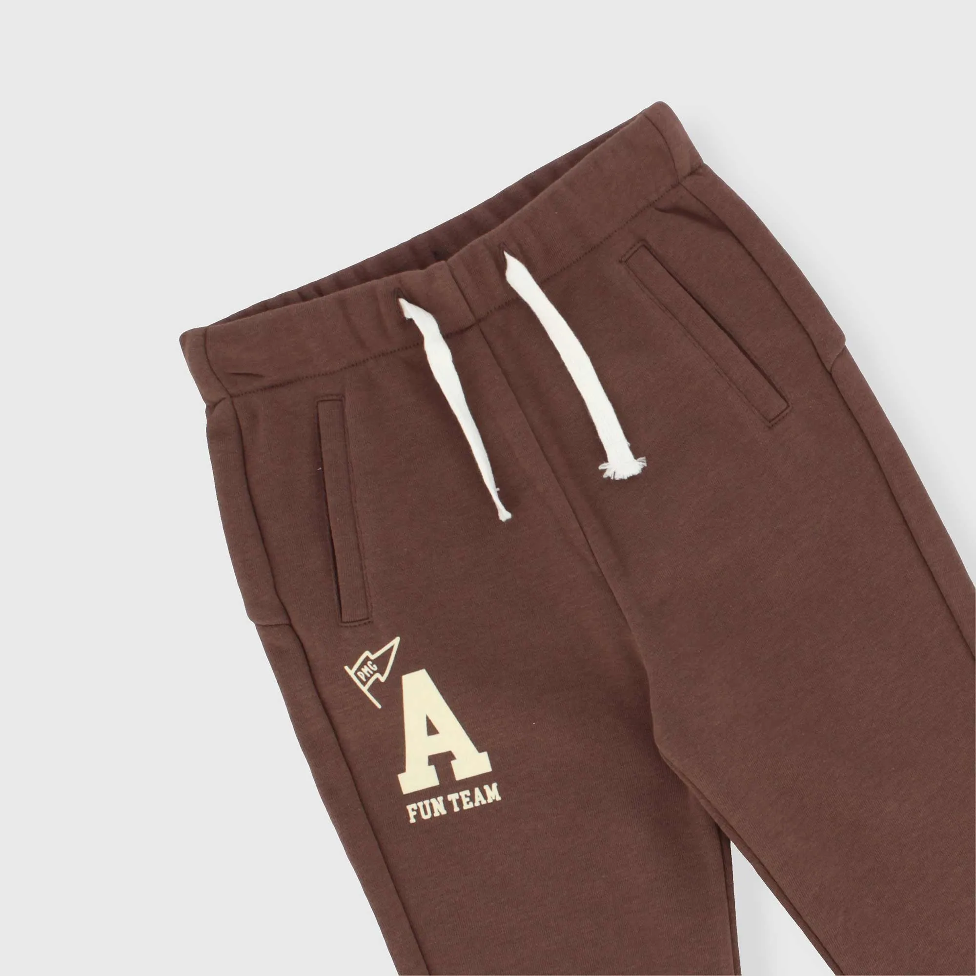 Pantalone in felpa da bambino, MARRONE            