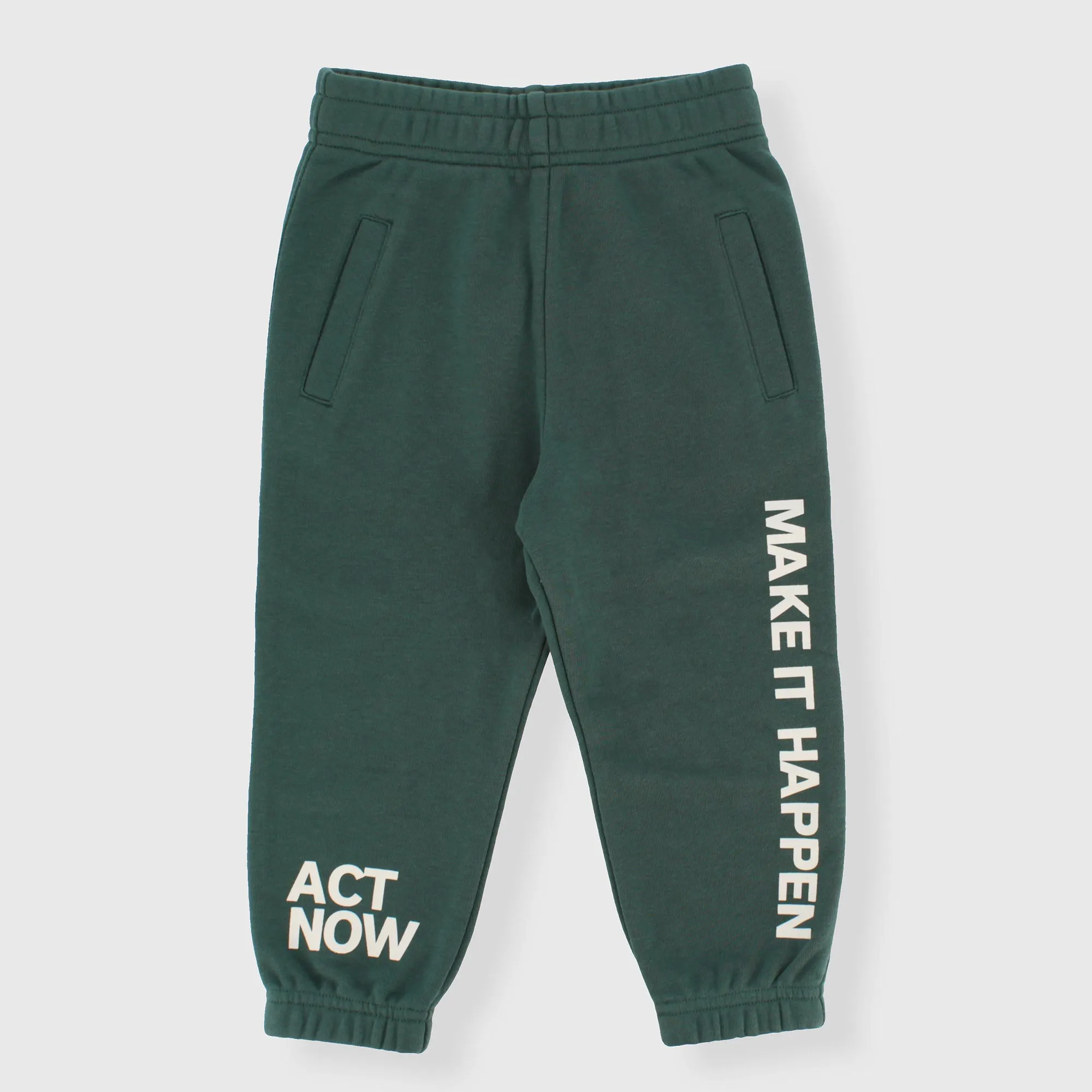 Pantalone in felpa da bambino, VERDE            