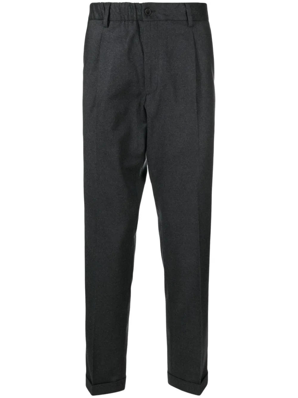 Pantaloni affusolati con pieghe in grigio - uomo