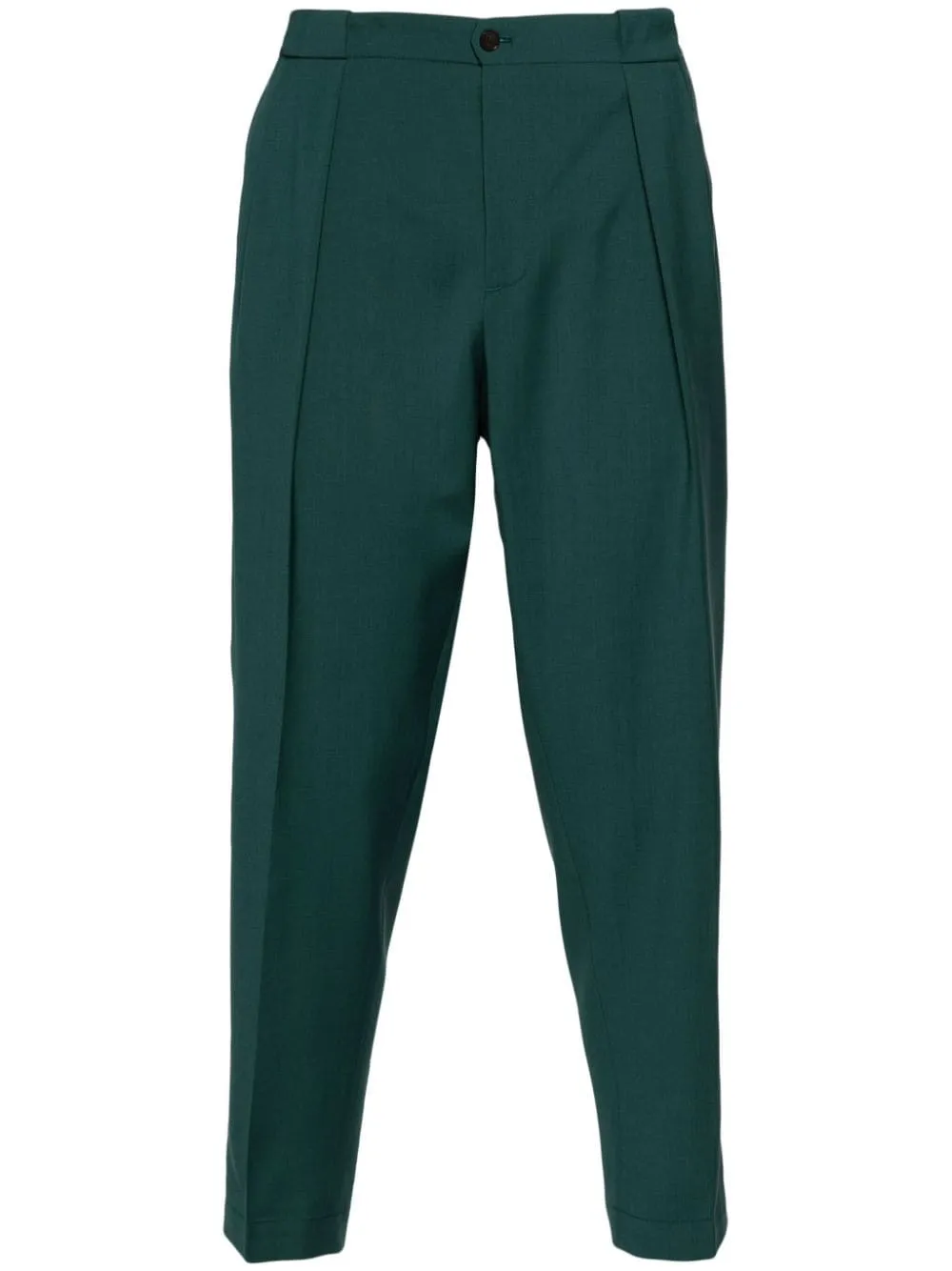 Pantaloni con pieghe in verde - uomo