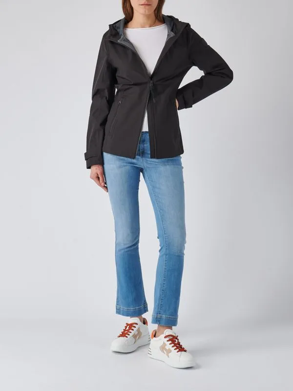 Parka donna Woolrich Leavitt in tessuto tecnico Nero