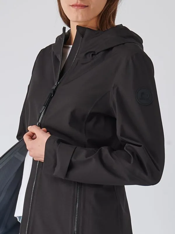 Parka donna Woolrich Leavitt in tessuto tecnico Nero
