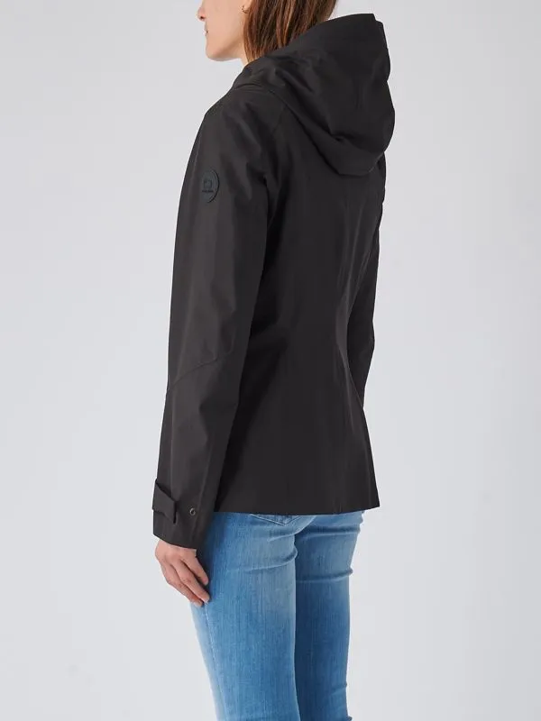Parka donna Woolrich Leavitt in tessuto tecnico Nero