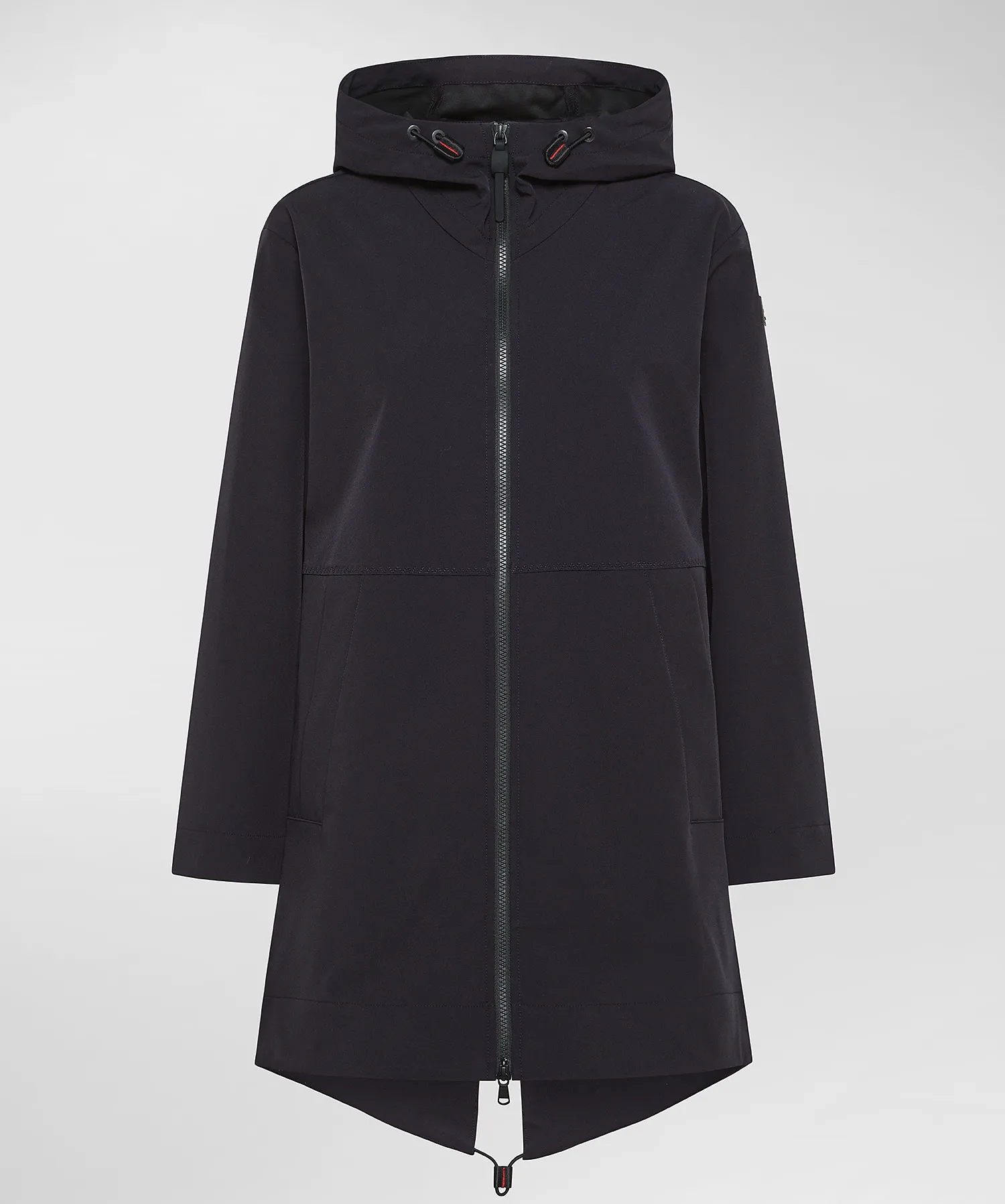 Parka fishtail in nylon stretch