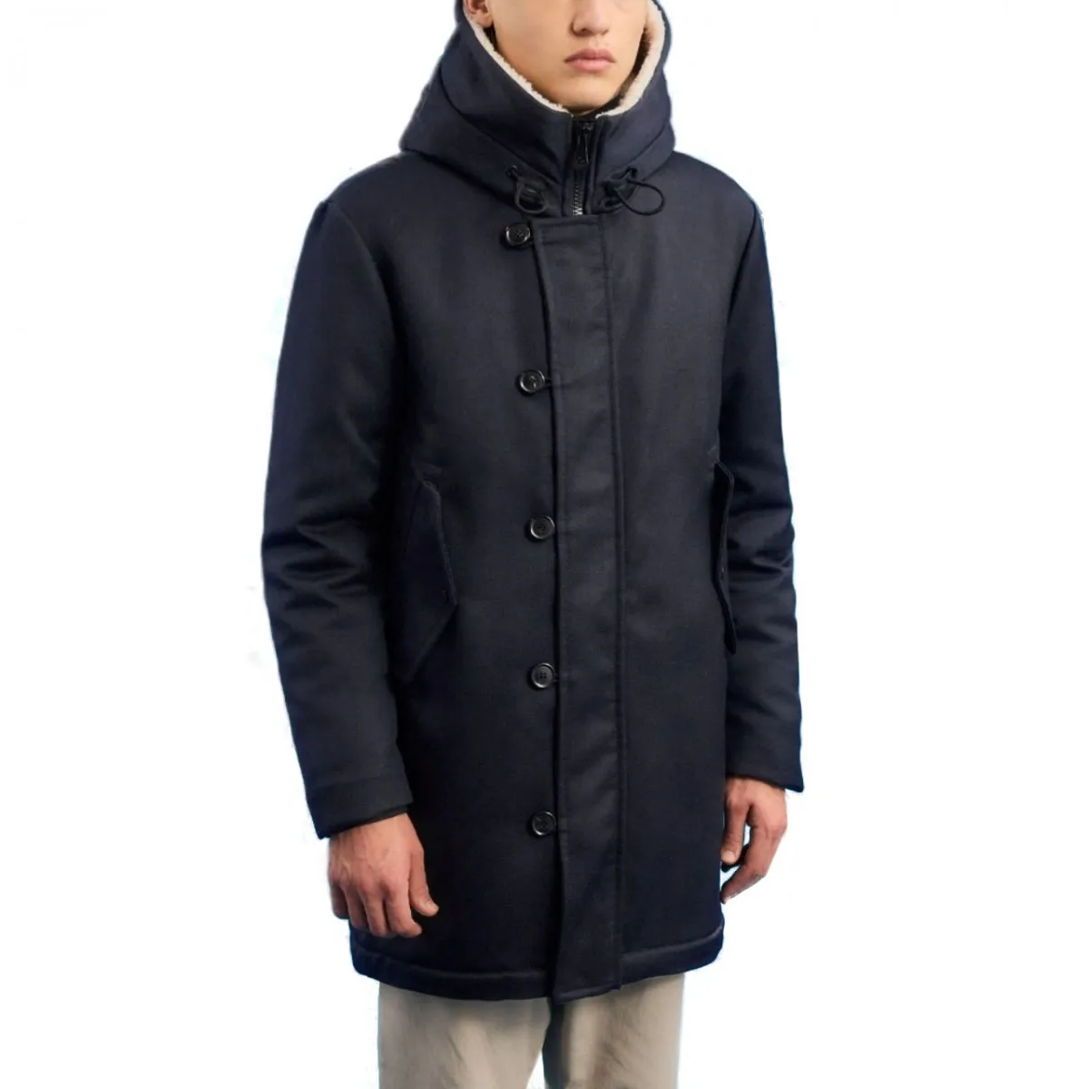Parka Lungo Kasa Tv 02 Ecofur Blu