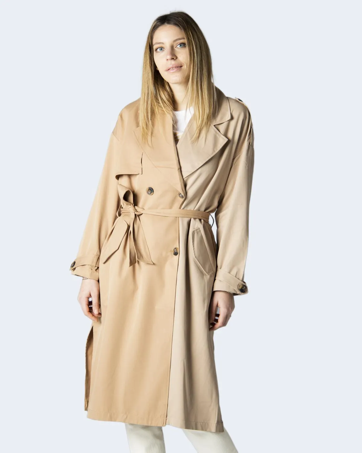 Parka Only onlbetty color block trenhcoat Beige