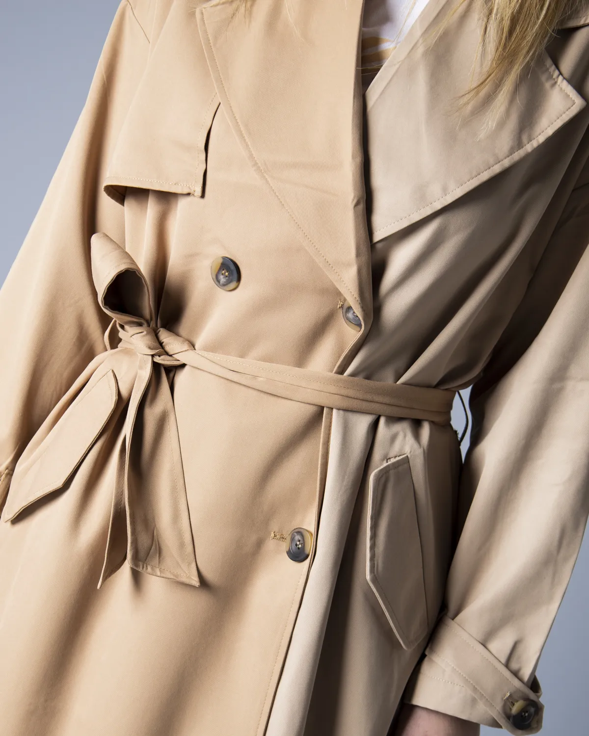Parka Only onlbetty color block trenhcoat Beige