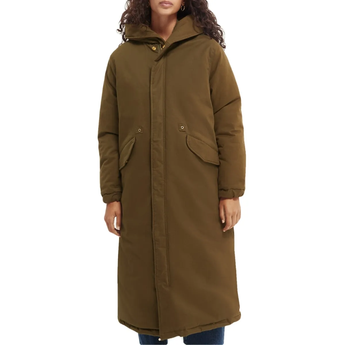 Parka Reversibile Con Cappuccio, Verde