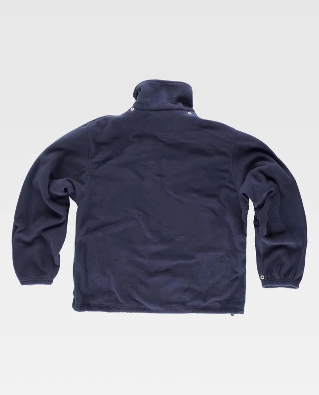Parka staccabile con fodera in pile e profili riflettenti in blu