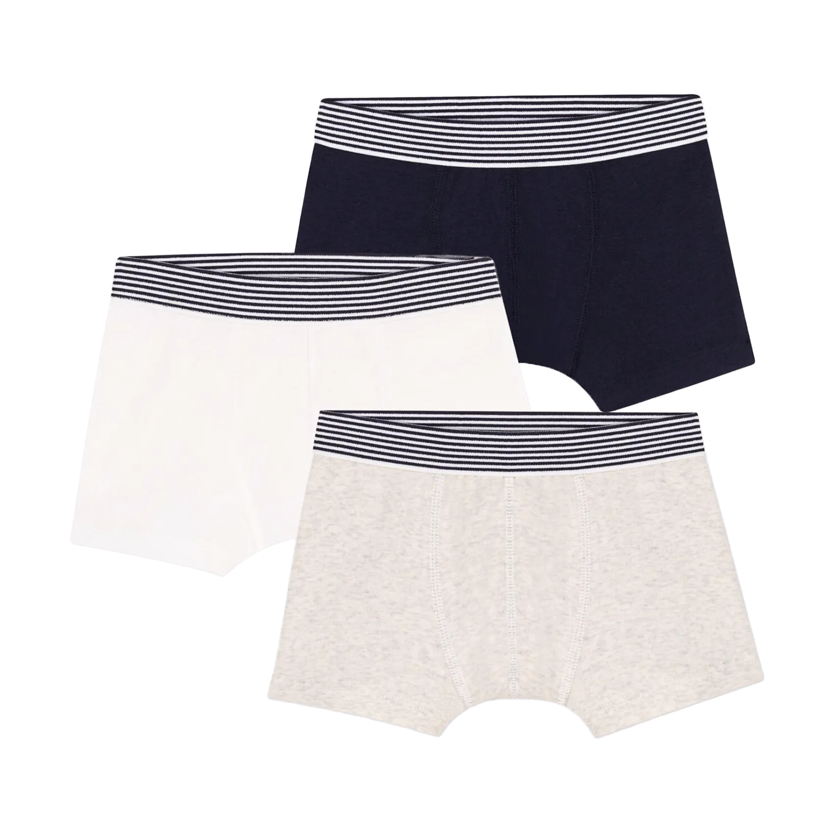  PETIT BATEAU   Confezione da 3 boxer in cotone | Multicolore