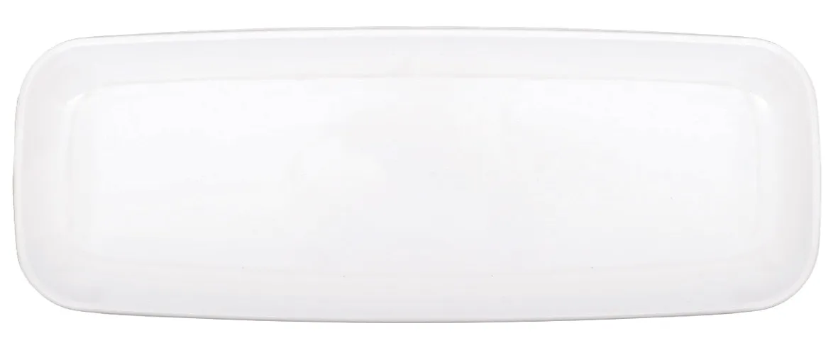 Piatto rettangolare bianco neve 16,5 x 44,4 cm