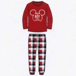 pigiama da bambino wd16523 natalizio caldo cotone disney 