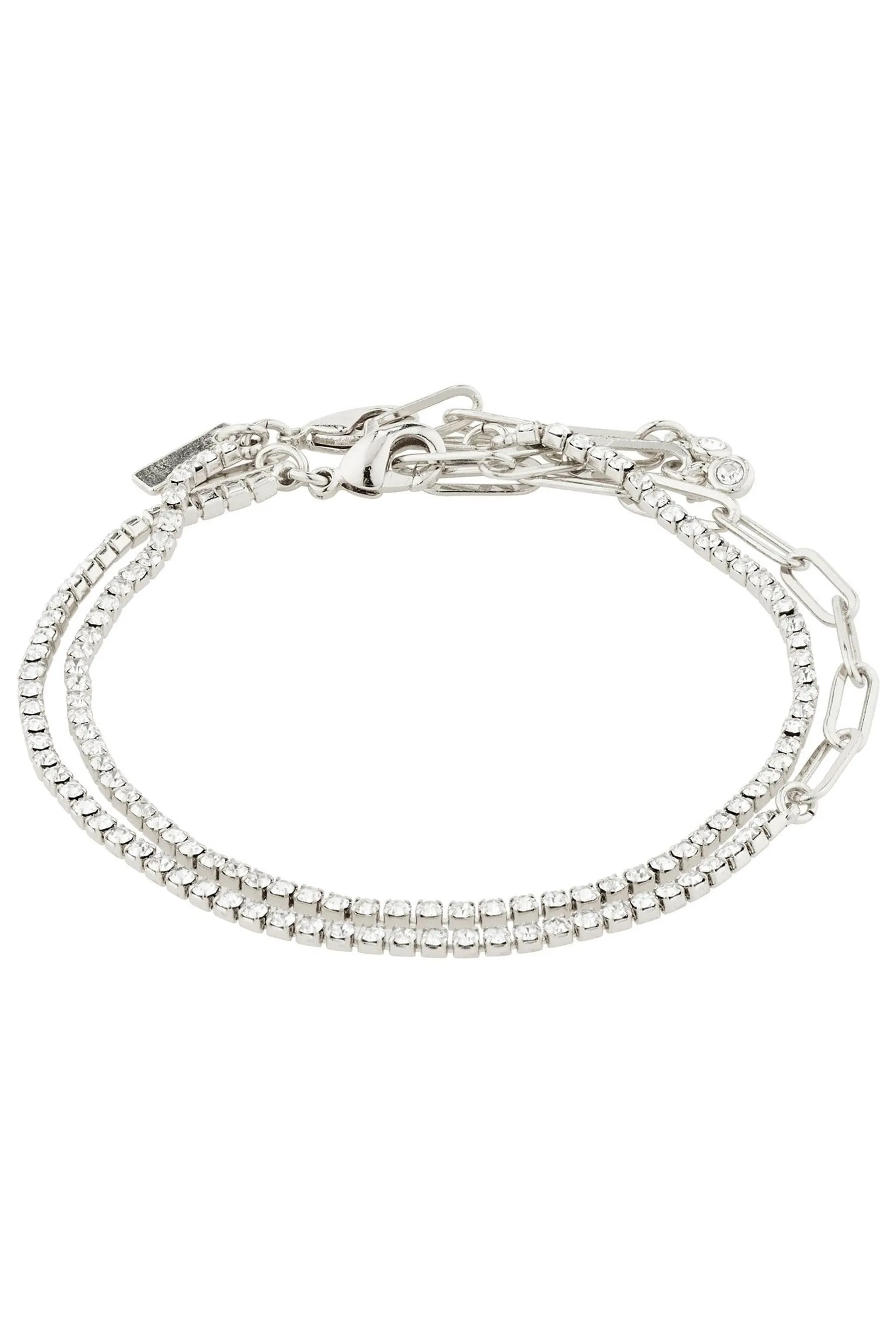 PILGRIM - ROWAN - Bracciale 2 in 1 con cristalli