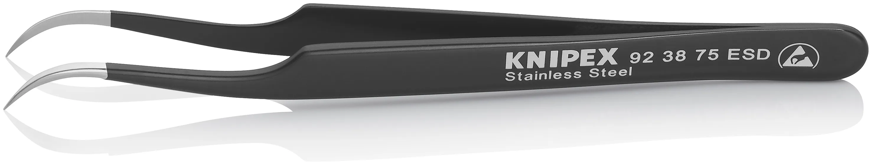 Pinzette Knipex in Acciaio inox, 120 mm mm, becco Liscia, anti-magnetiche, pezzi