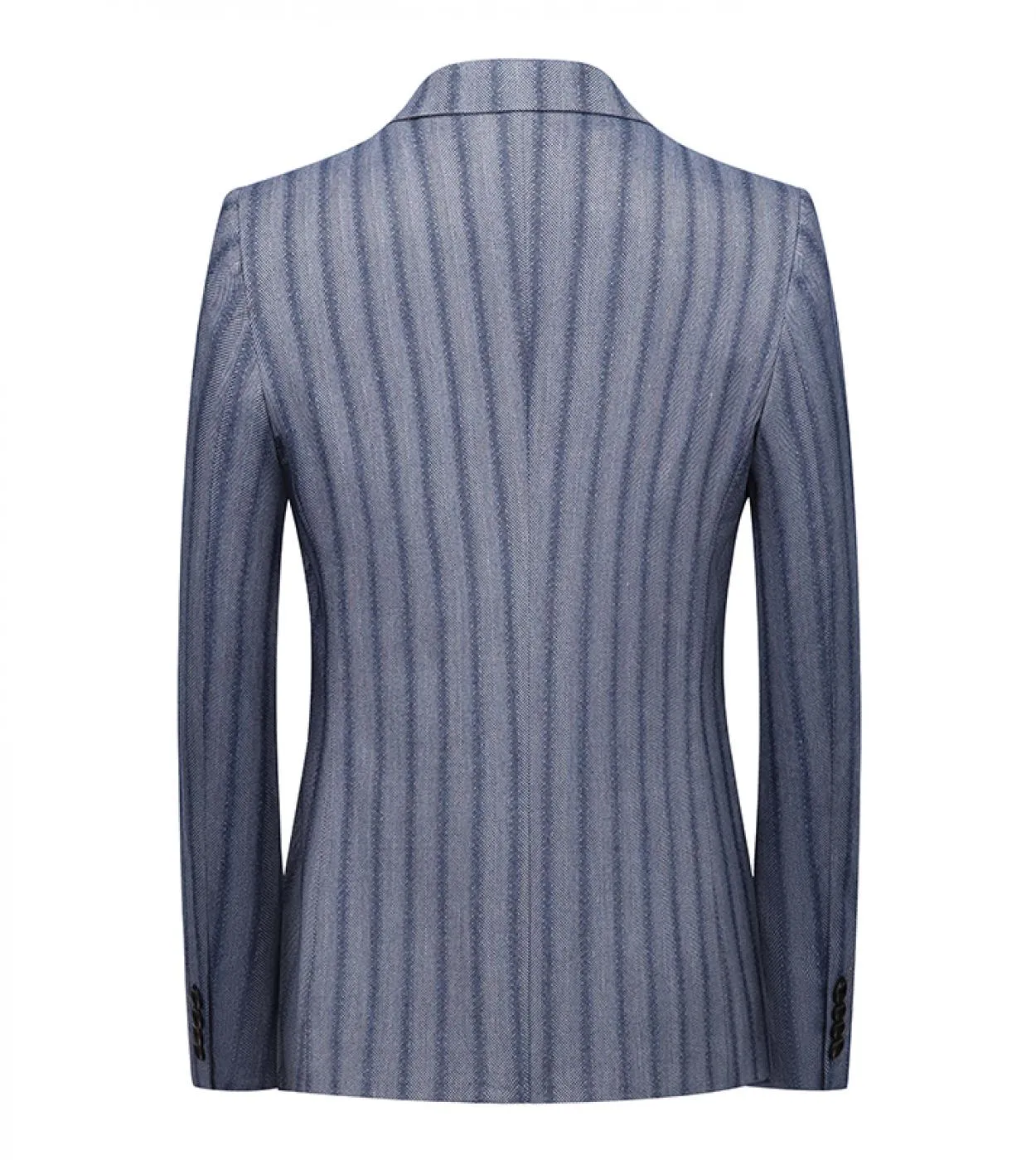 Plyesxale Blazer a righe verticali blu chiaro per uomo Blazer casual da uomo di grandi dimensioni Giacca da giacca formale da la