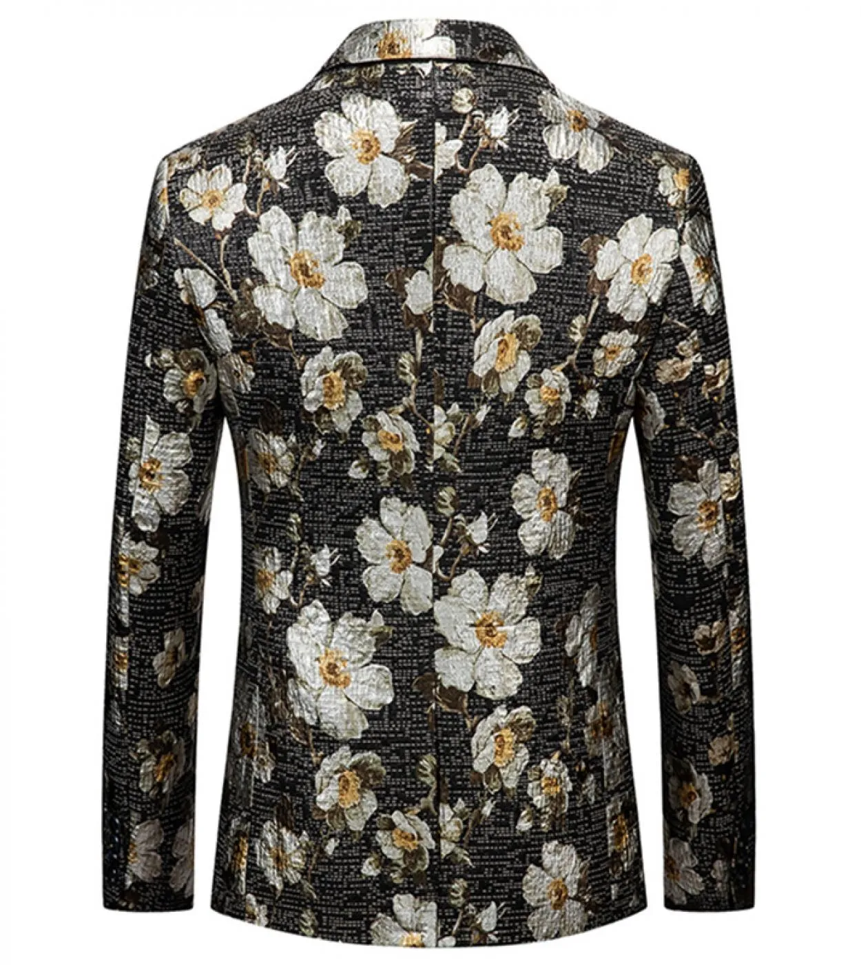 Plyesxale Uomo Lussuoso Jacquard floreale Blazer Giacca da sposa Sposo Cantanti Blazer Hombre Abito da ballo Blazer Tuxedo